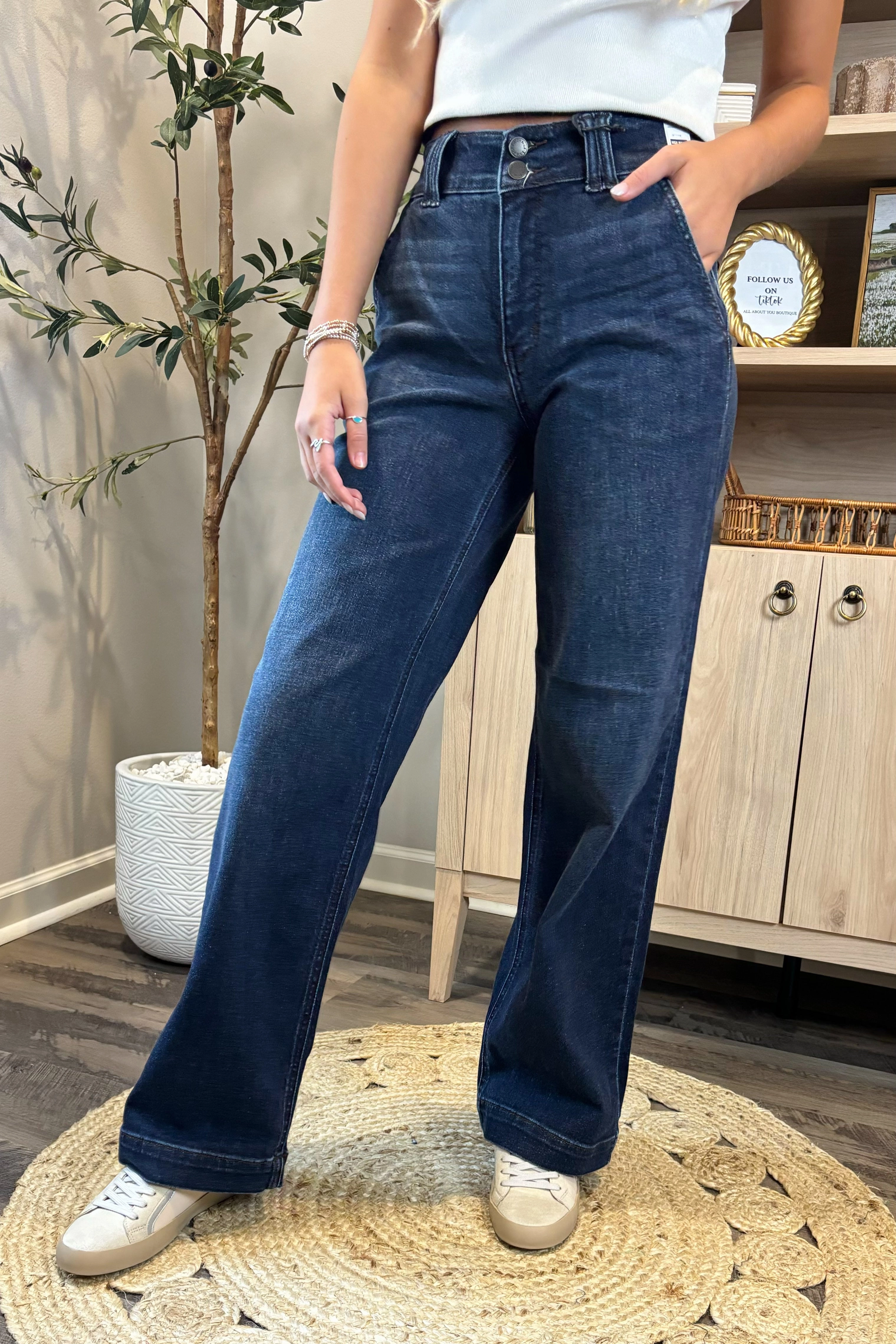 The Autumn High Rise Jeans DoubleLayeredFabric