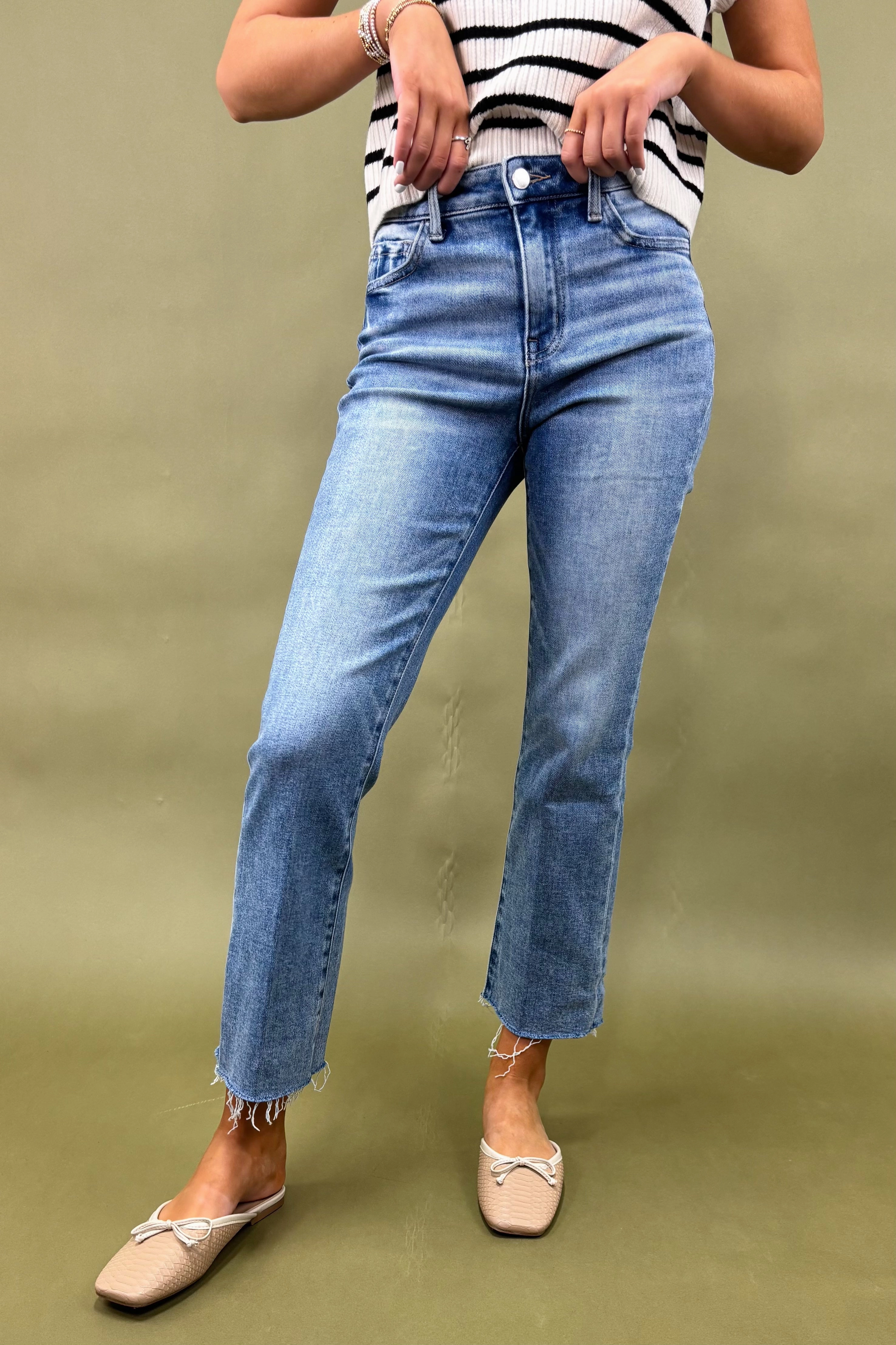 The Lucille Kick Flare Jean EasyCareFabric Lightweight Layer