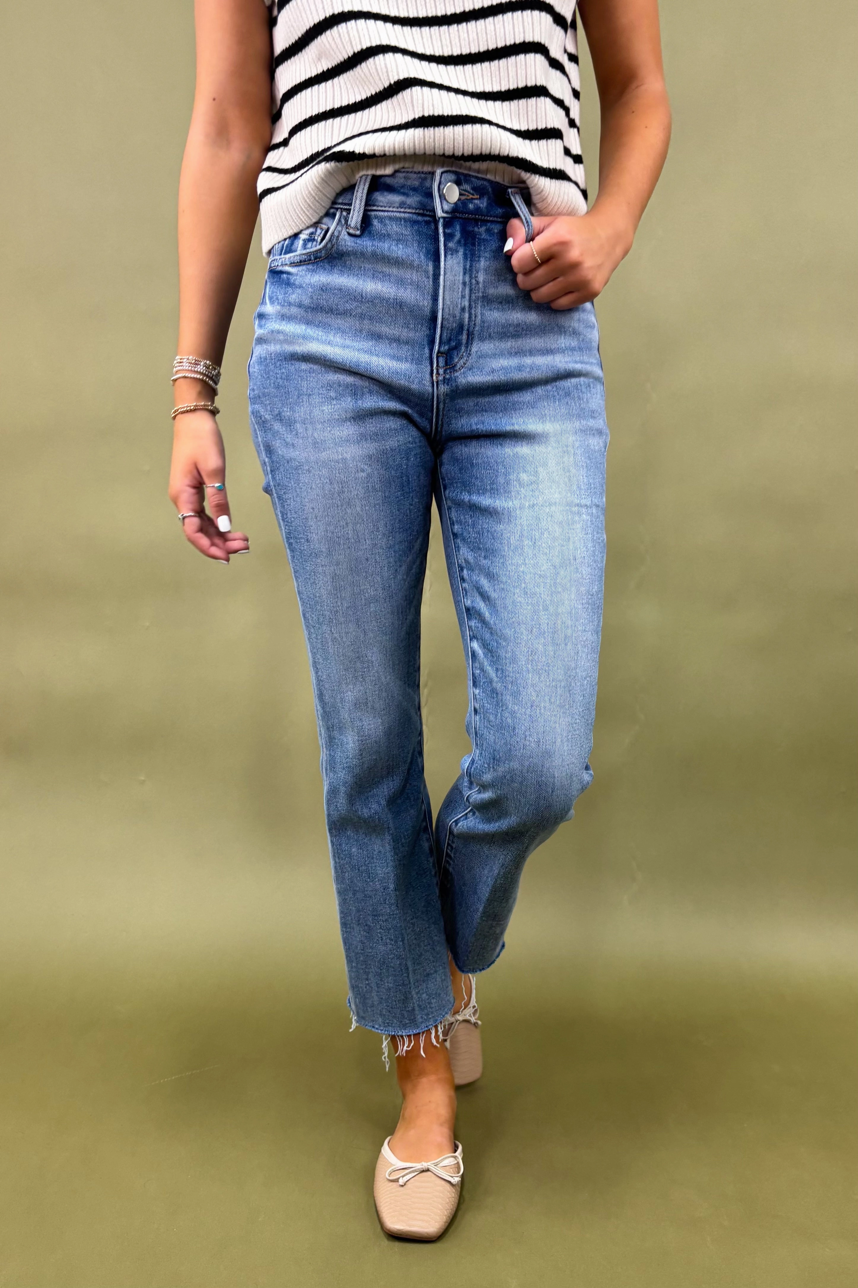 The Lucille Kick Flare Jean Stretchable Waist