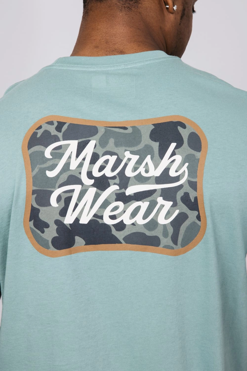 polo neck Marsh Wear Roadside Logo T-Shirt for Men in Green | MWT1090-TRL