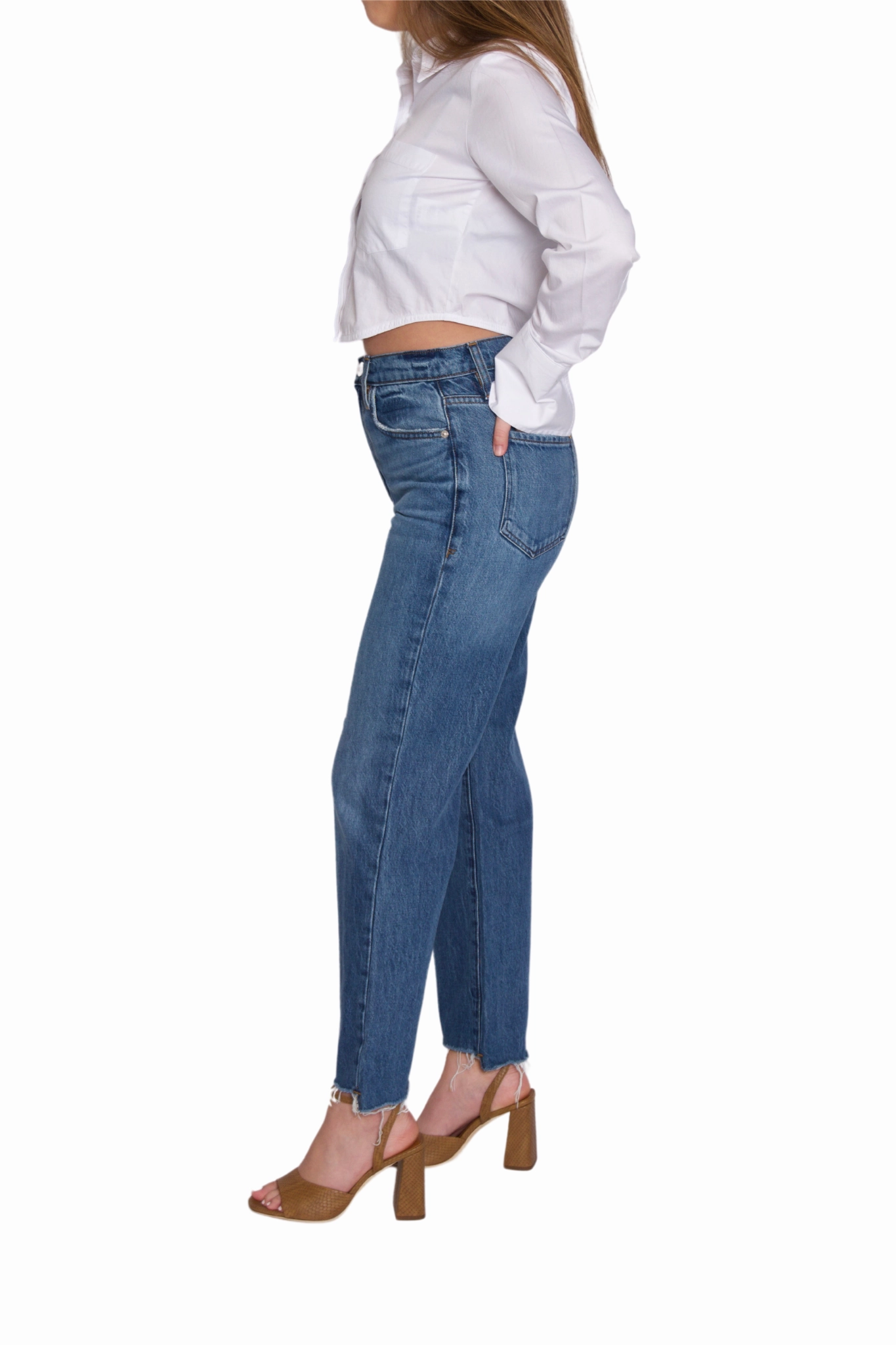 On The Go Le Jane Crop in Mariner Clean