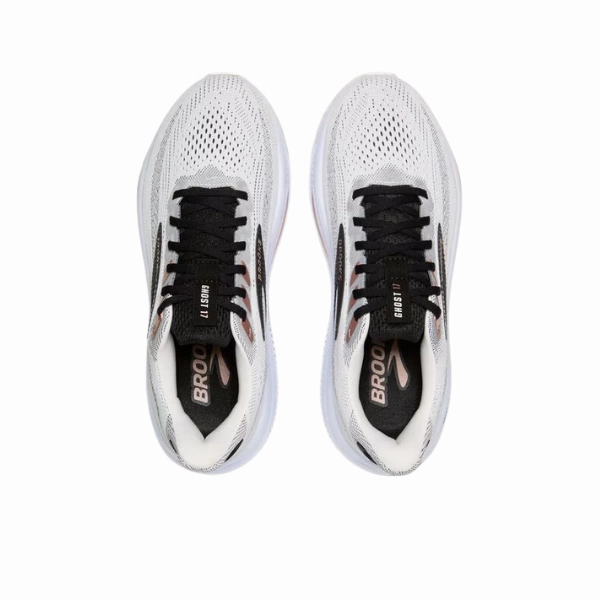 removable - insole - convenience shoes Brooks Women's Ghost 17 Wide White/Black