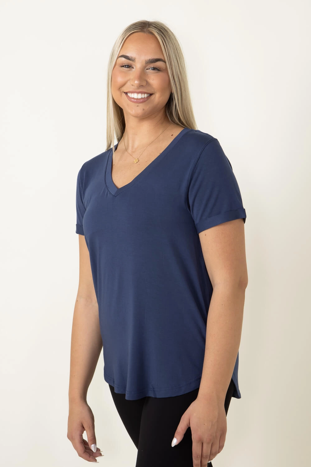 Thread & Supply Recreation T-Shirt for Women in Navy | T1440LZMTS-NAVY Chic Comfort Style Street Ready