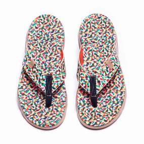 Floating Women Majorca Flip Flops Mesh Upper Laser Cut Perforation System