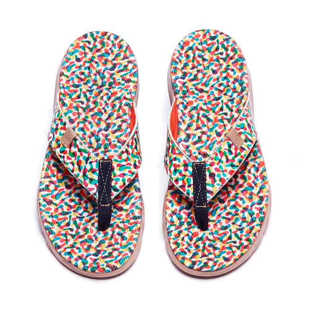 Floating Women Majorca Flip Flops Mesh Upper Laser Cut Perforation System