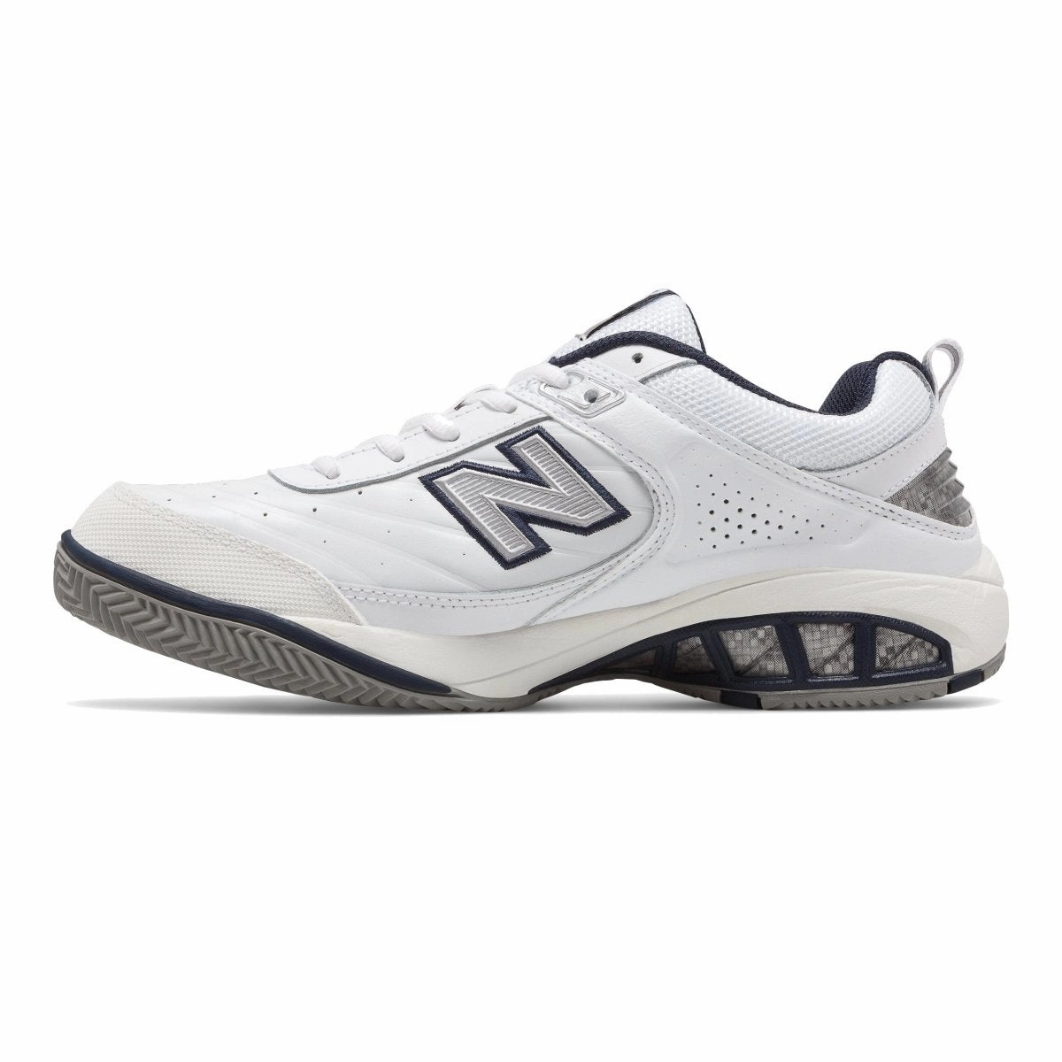 Enhanced Ankle Support Precision fit New Balance Men's MC806W White/Navy