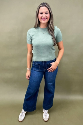 Lightweight Fabric NonChafe Tag Placement The Cozy Sage Sweater