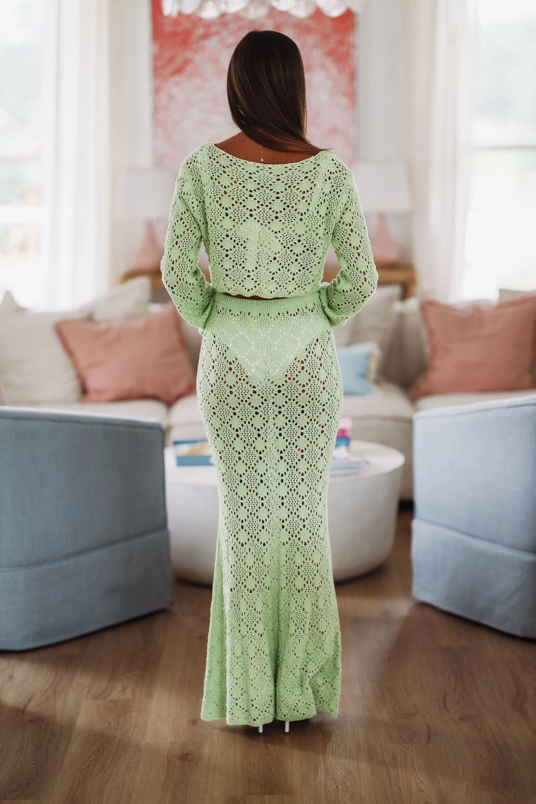 SnagResistant WindproofBarrierTechnology Ideal Day Off Crop Top - Light Green