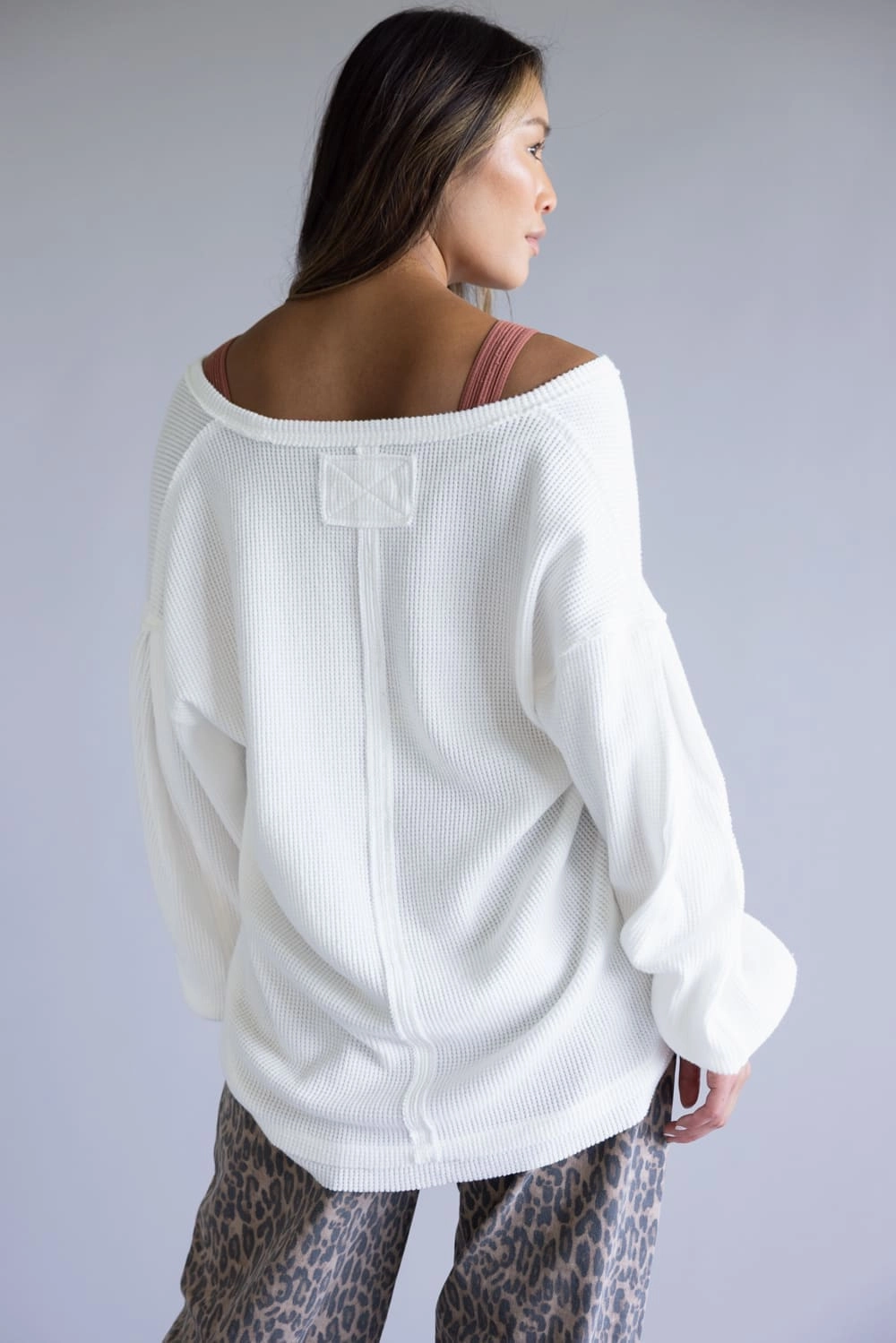 Free People We The Free Coast 2 Coast Thermal Tee for Women in Clean Ivory | OB2291586-1103-CLEANIVORY On-the-Go Fashion