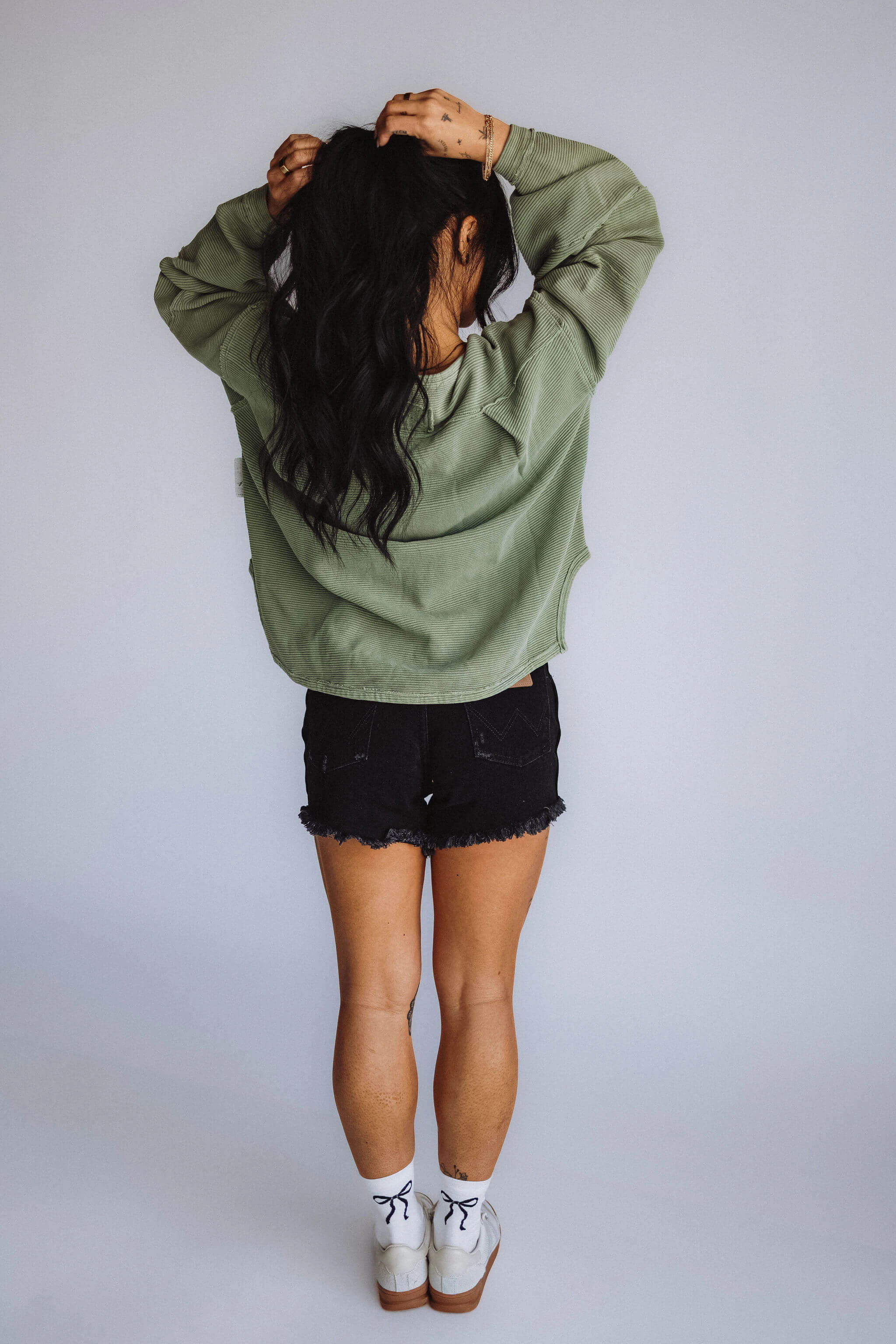 Prom Comfy and Soft Free People We The Free Total Eclipse Tee for Women in Oil Green | OB2128723-3358