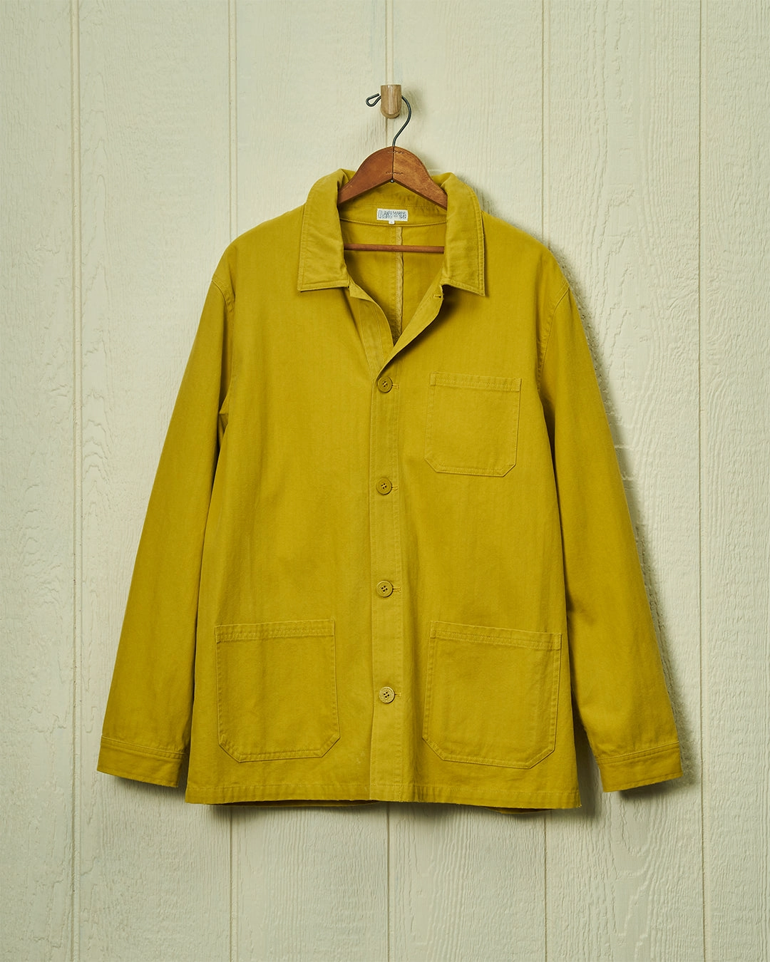 French Workman??s Jacket in Squash Herringbone Snag Free Fabric SnapFastenings
