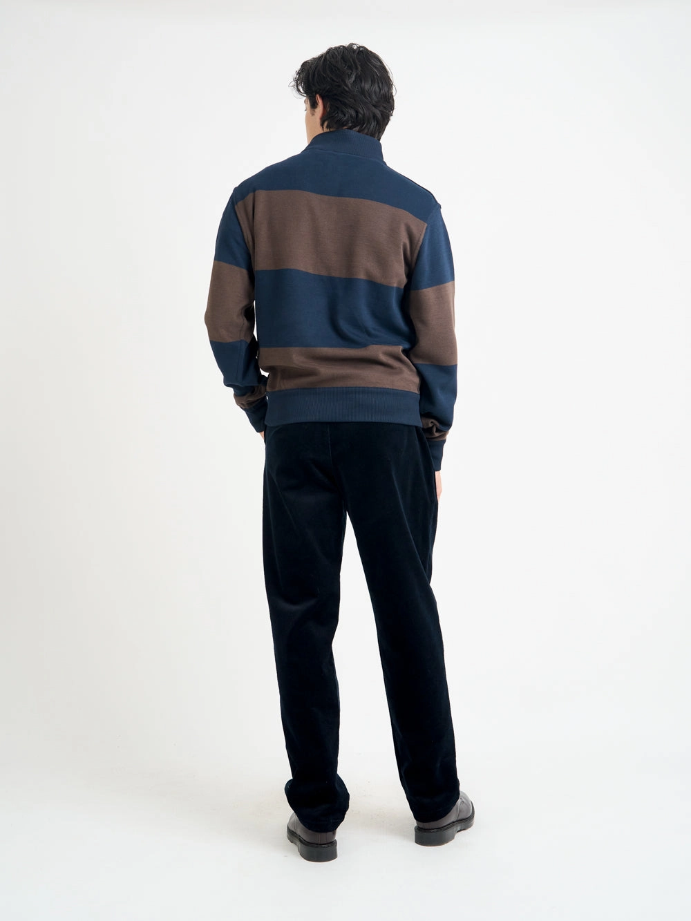 Relaxed Street Reversible Half Zip Sweatshirt Latimer Navy/Brown