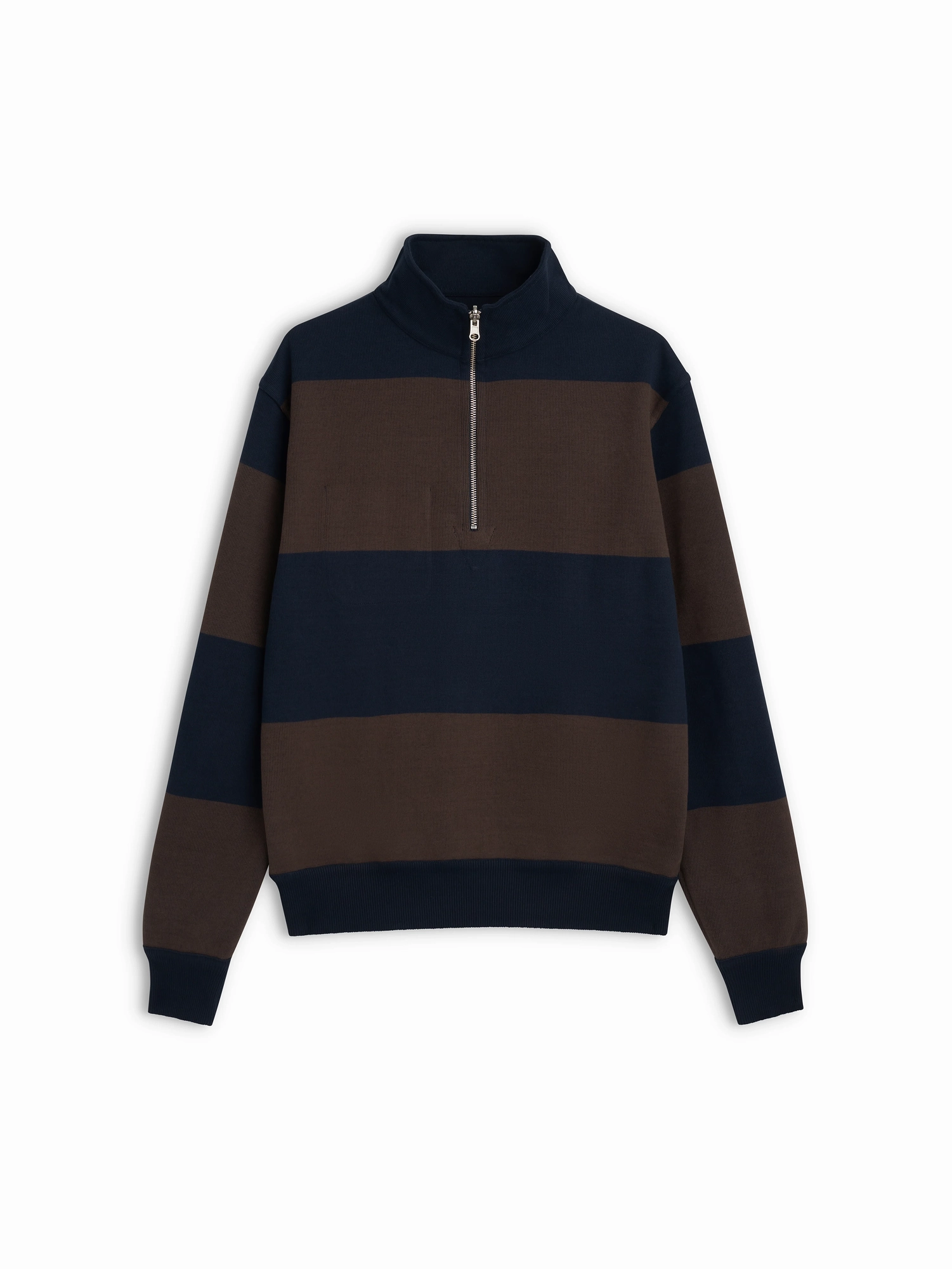 Reversible Half Zip Sweatshirt Latimer Navy/Brown Graphic Design