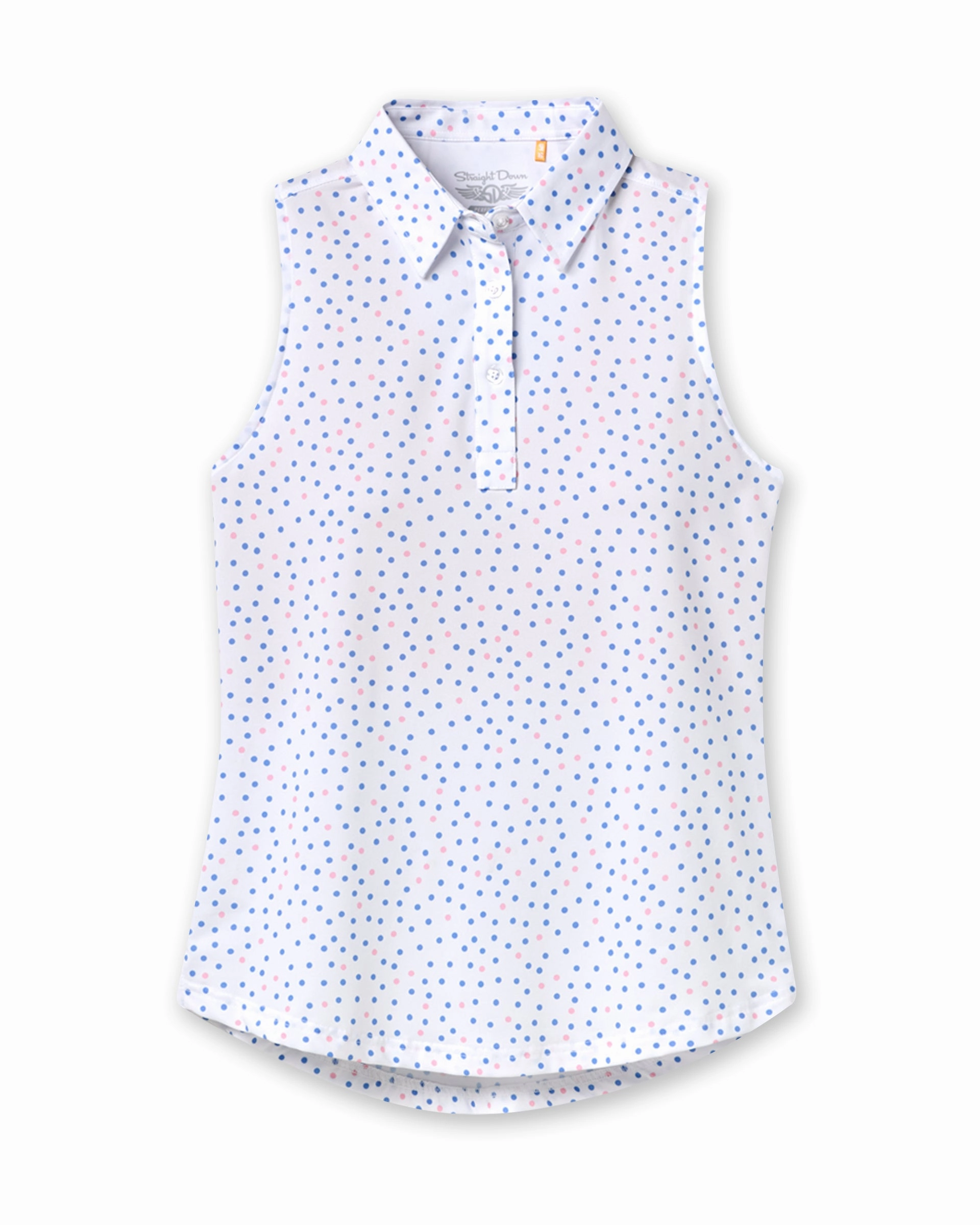 Simple Comfort Galaxy Sleeveless Polo - Hydrangea