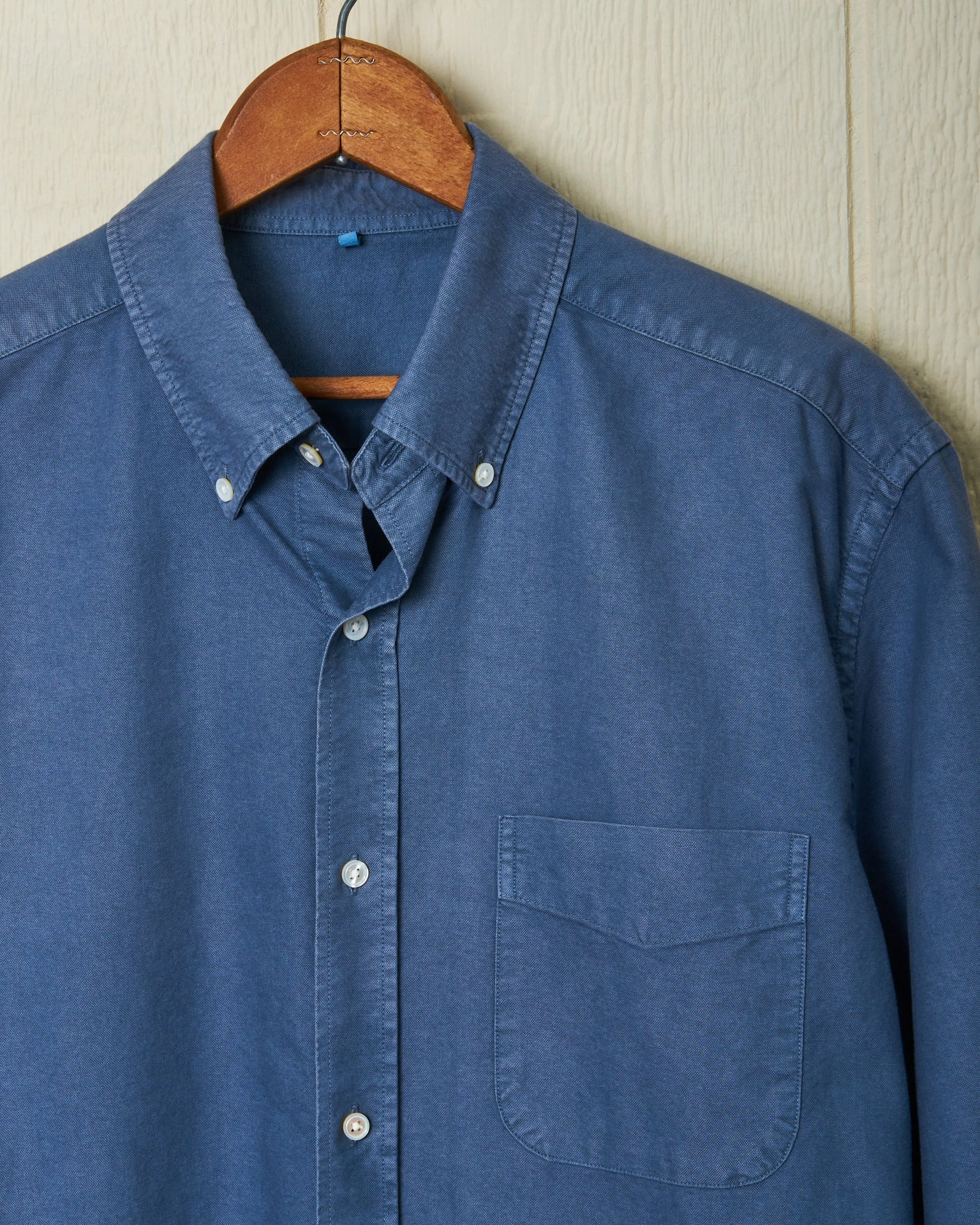 Garment Dyed Oxford Shirt in Weathered Navy Summer Camp