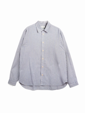 Garrison Long Sleeve Shirt (Loose Fit) Brimham Blue Layering Essential Dressy look