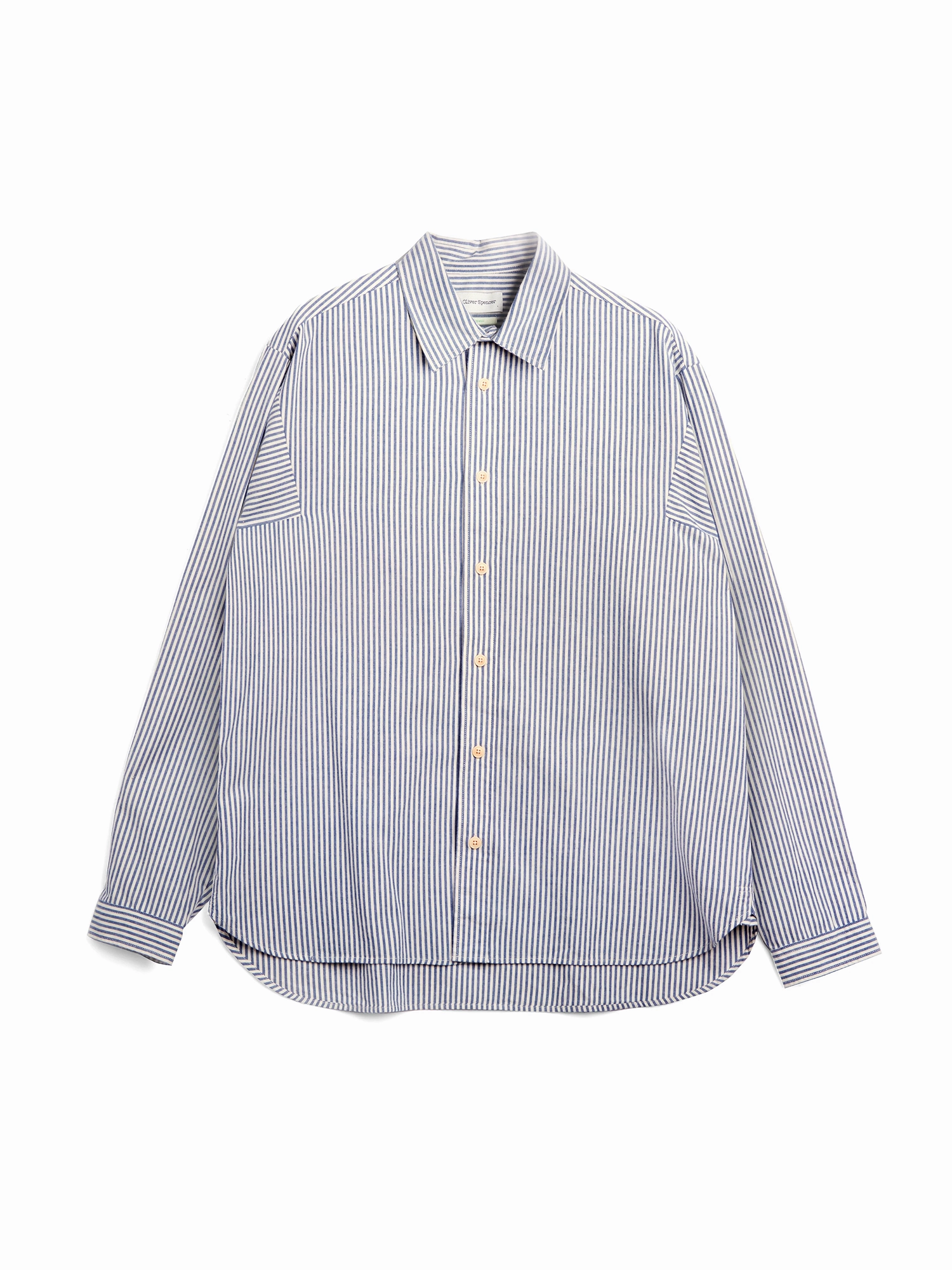 Garrison Long Sleeve Shirt (Loose Fit) Brimham Blue Layering Essential Dressy look