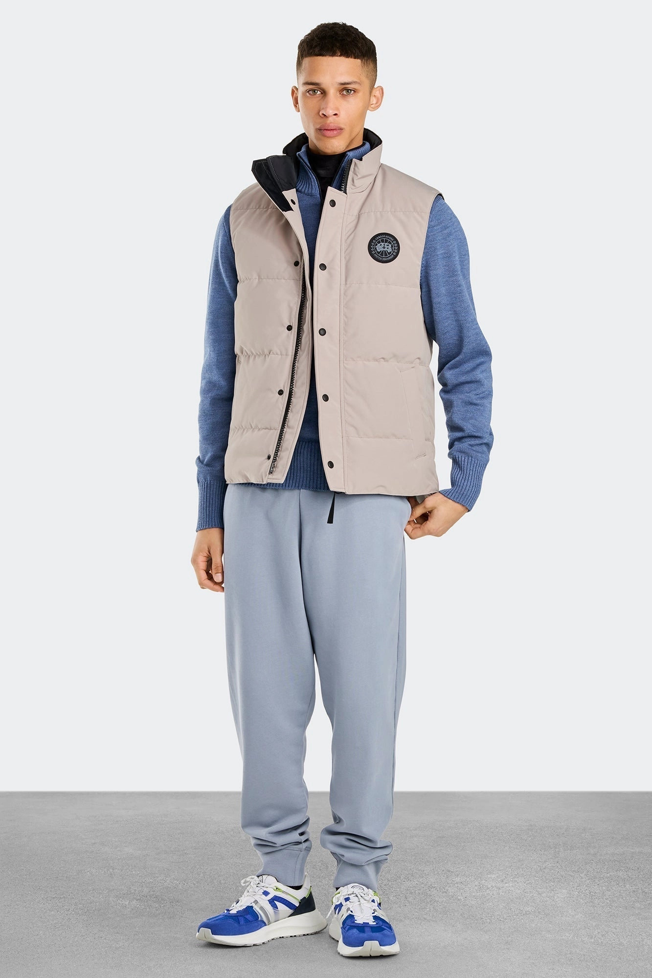 Garson Vest Black Label Anti Pilling Surface Treatment Monochrome Look