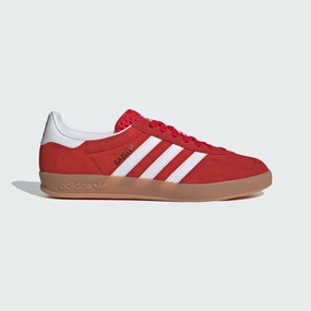 Gazelle Indoor Shoes (Better Scarlet   Cloud White   Gum) Soft Form Synthetic Finish
