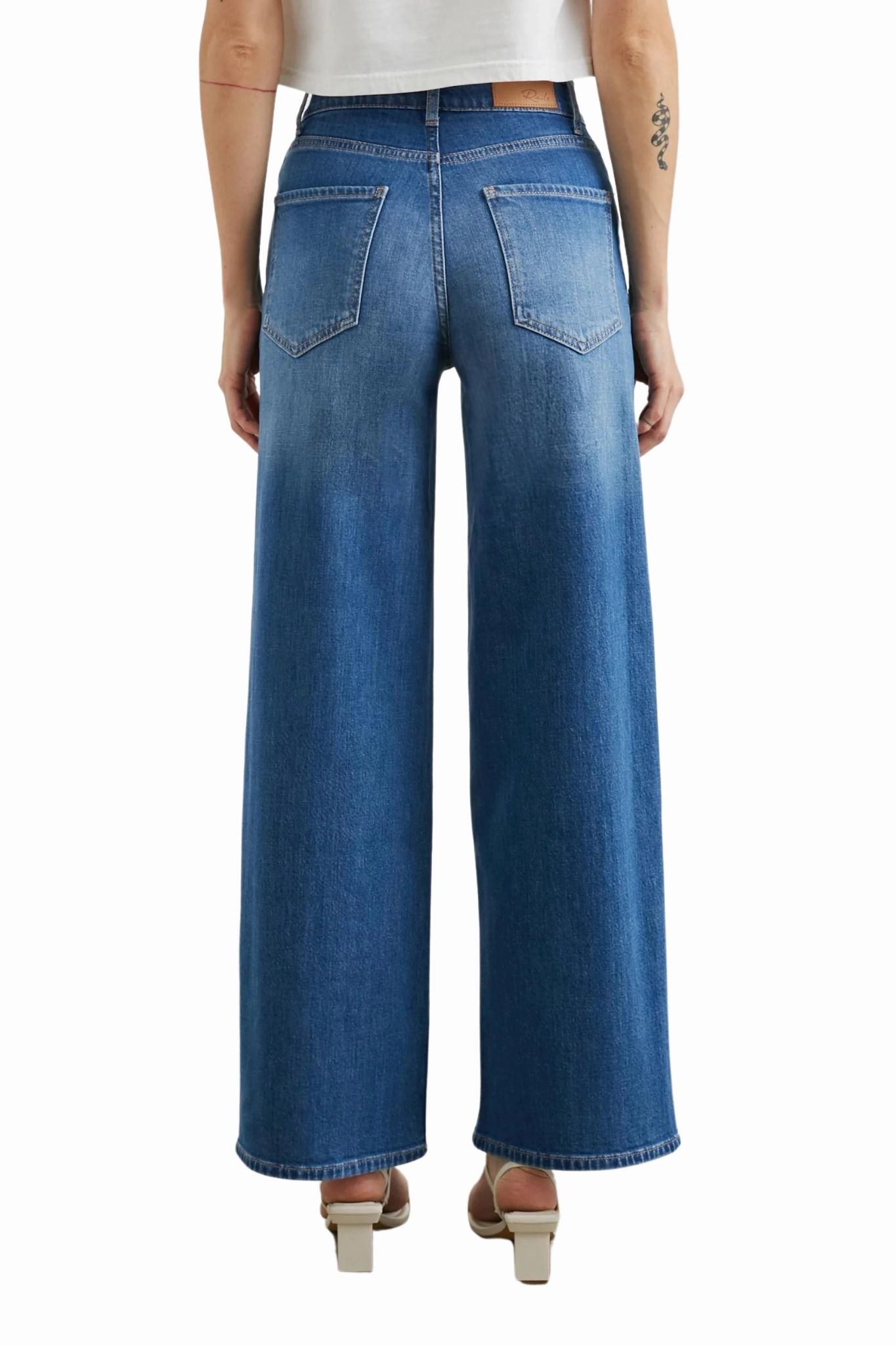 Vintage Lover Smooth Bold Getty Wide Leg in Tidal Wave