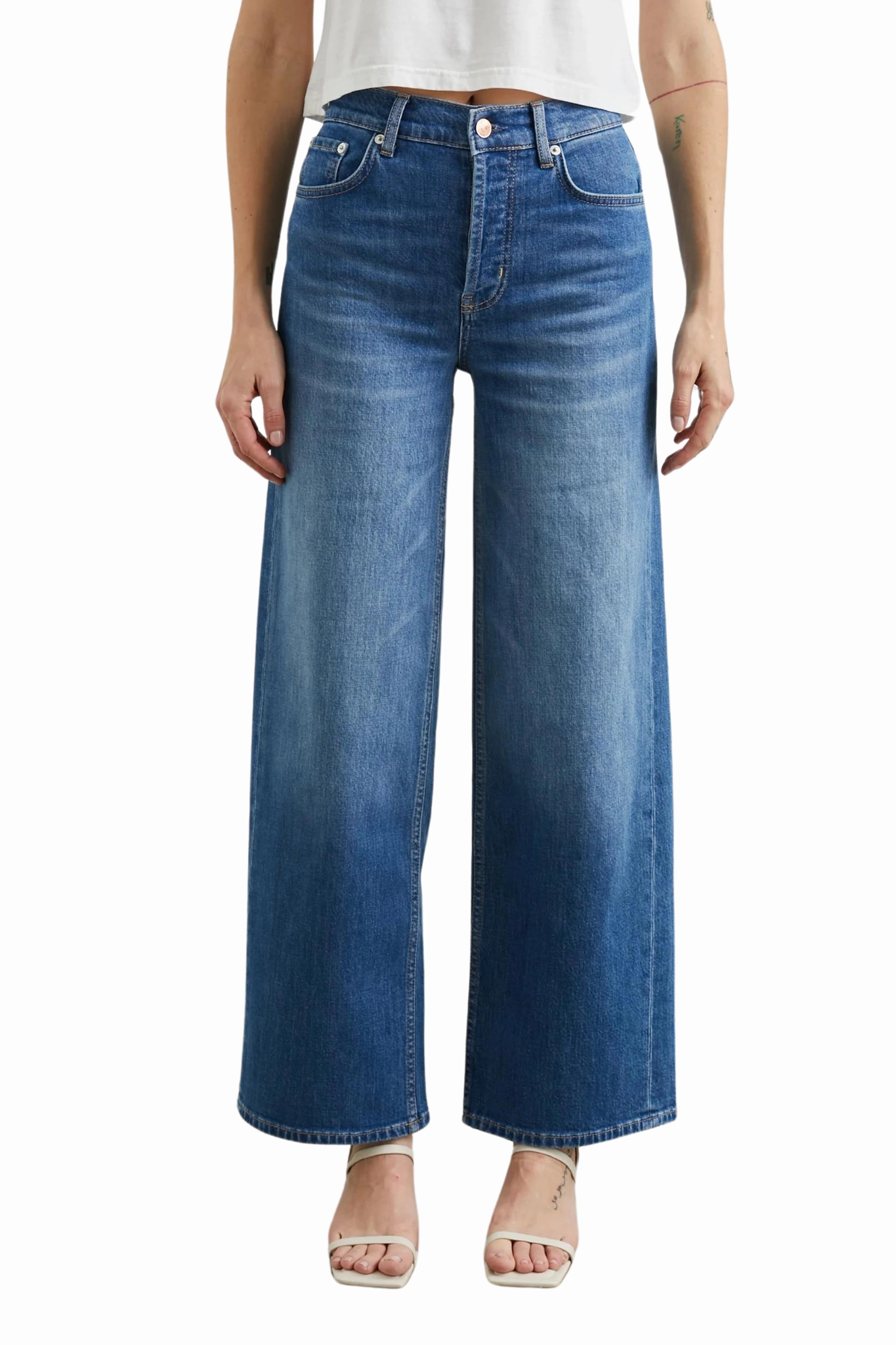 Getty Wide Leg in Tidal Wave Recycled Fiber Content Evening Stroll Weekend Getaway