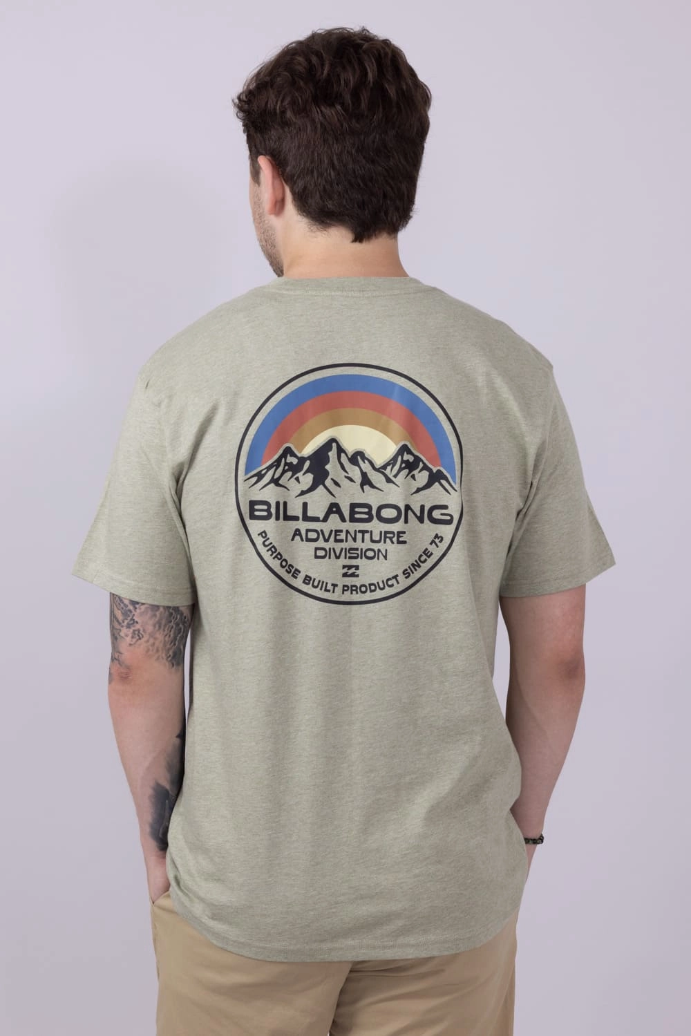 Comfy and Soft Billabong Rockies Adiv T-Shirt for Men in Sage | 24A502500-SAGE