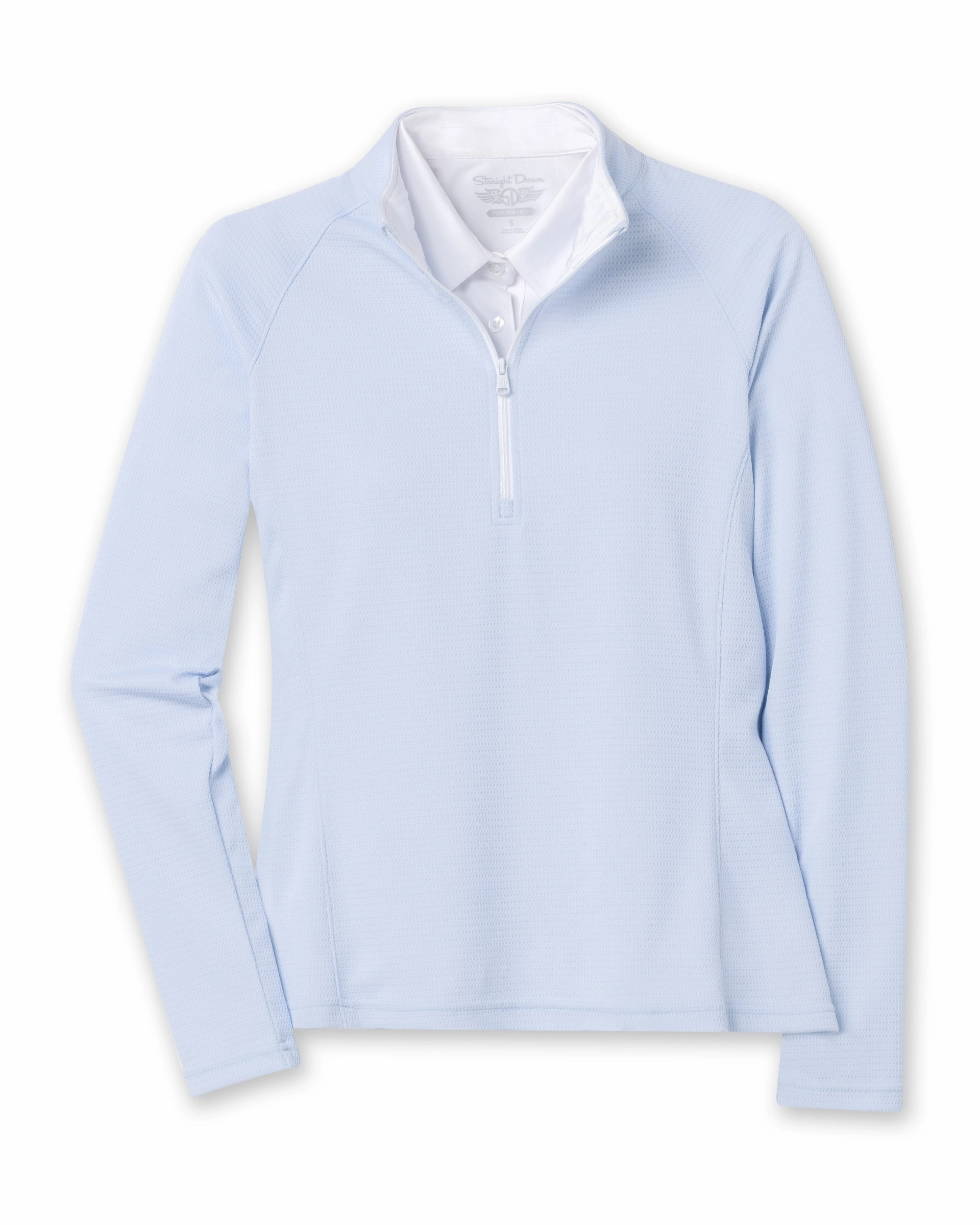 Plaid Design Minimal Fashion Ellen Quarter Zip - Powder