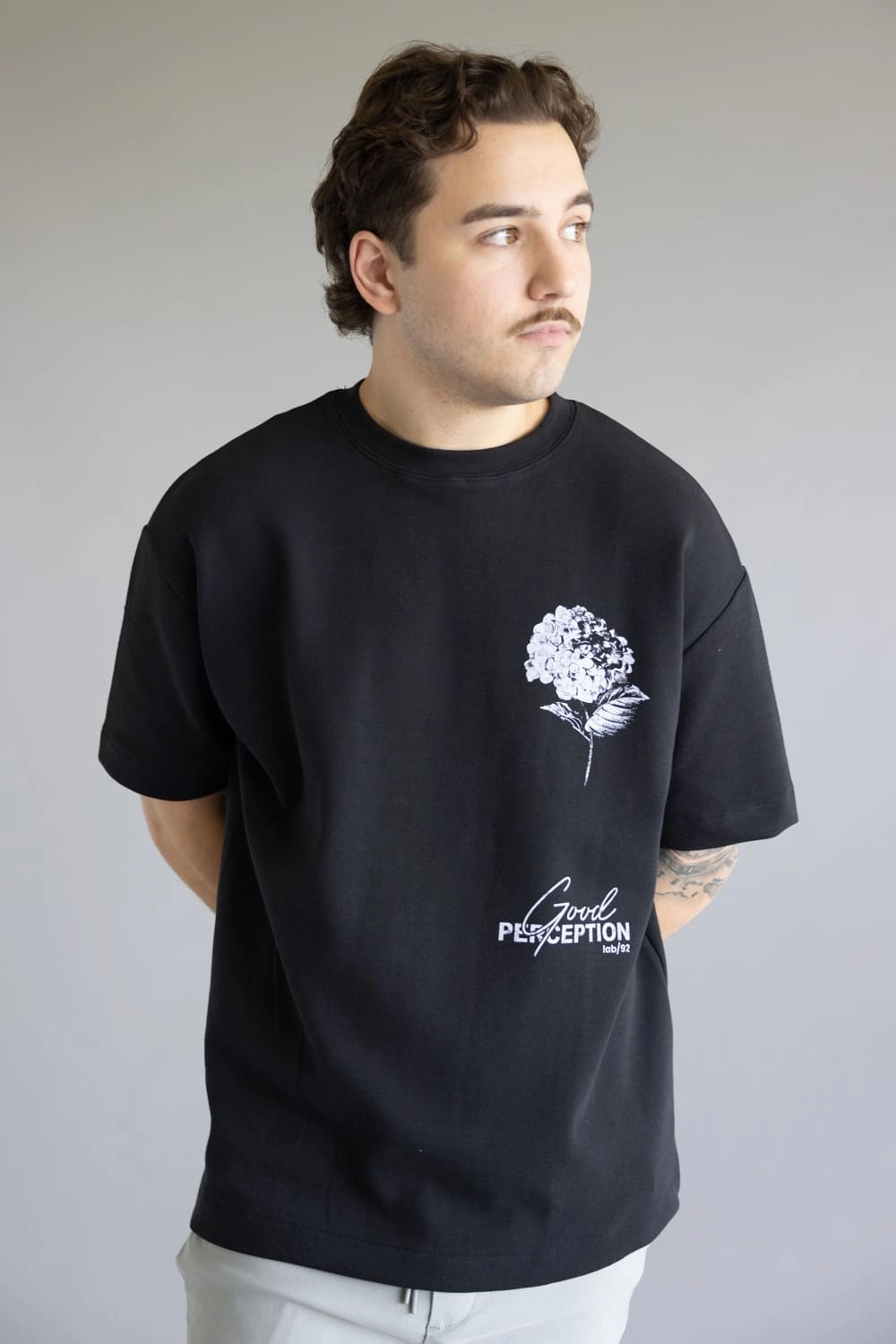 Good Perception T-Shirt for Men in Black | CKTS C172 Moisture Wicking Fabric