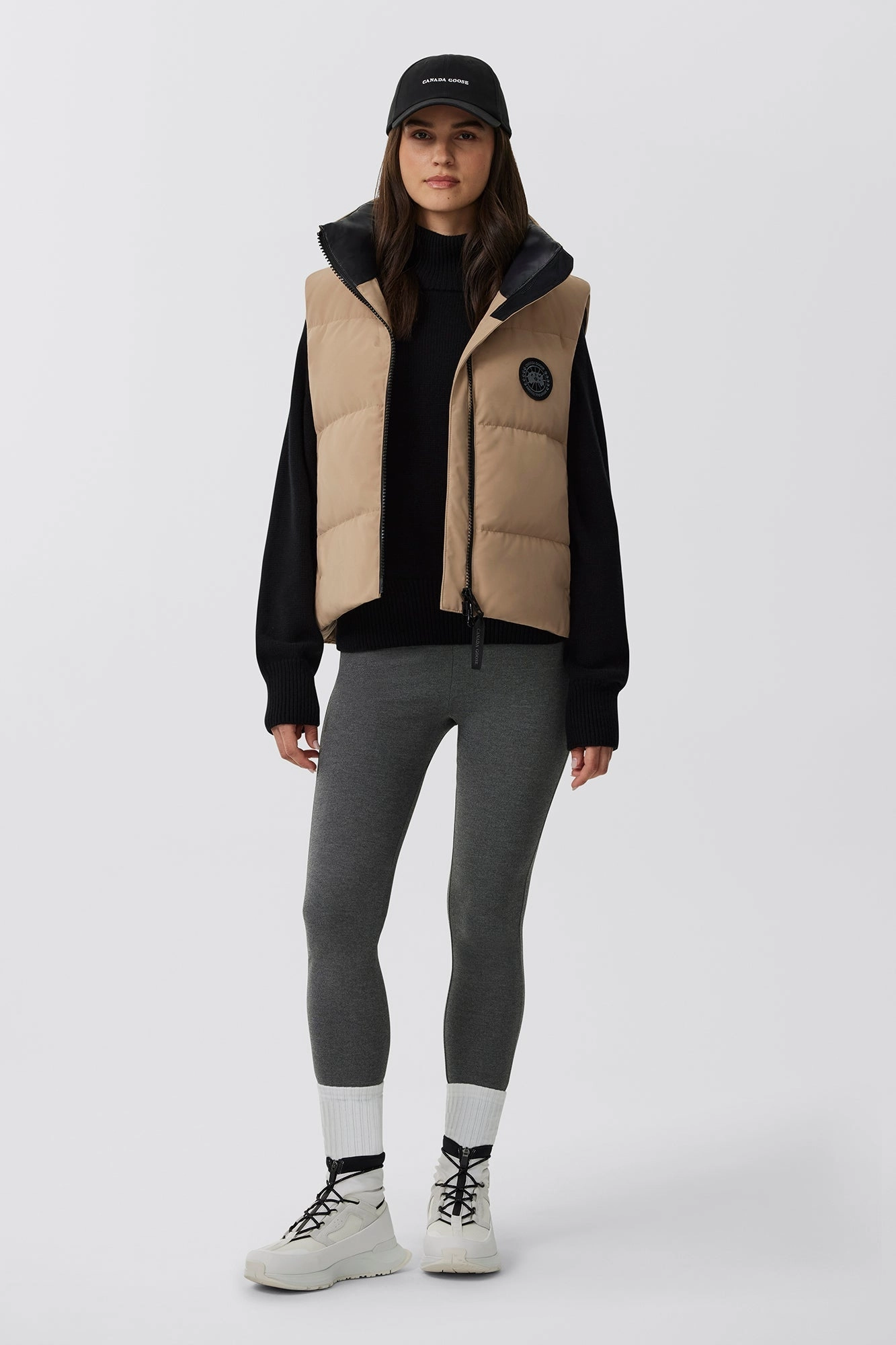 Hypoallergenic Interior Layer Simple Layers Grandview Cropped Vest Black Label