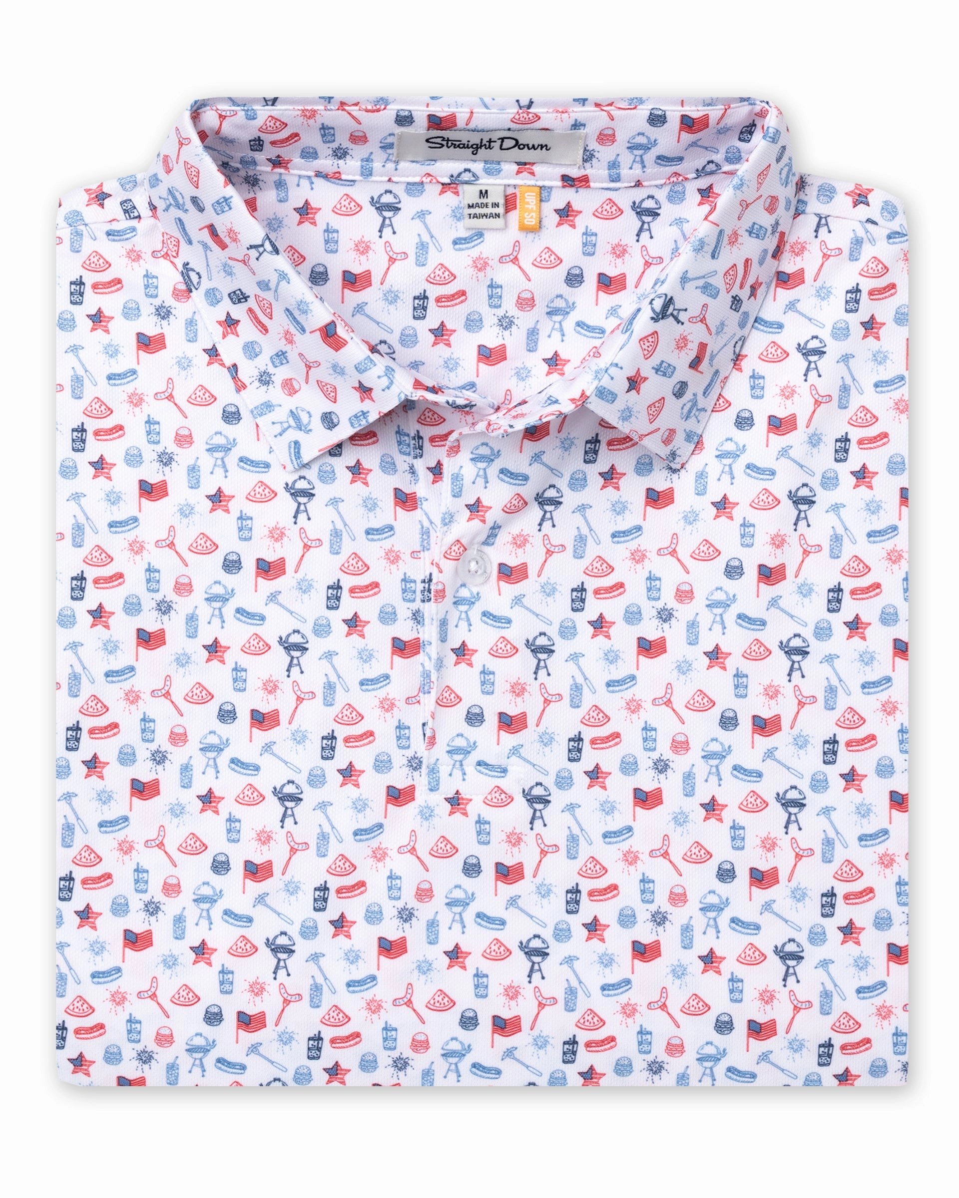 Quick Drying Sport Comfort Grillin' Polo - White