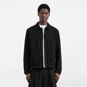 Groundhog Jacket (Black) Tapered Hem Stretchable Cuffs