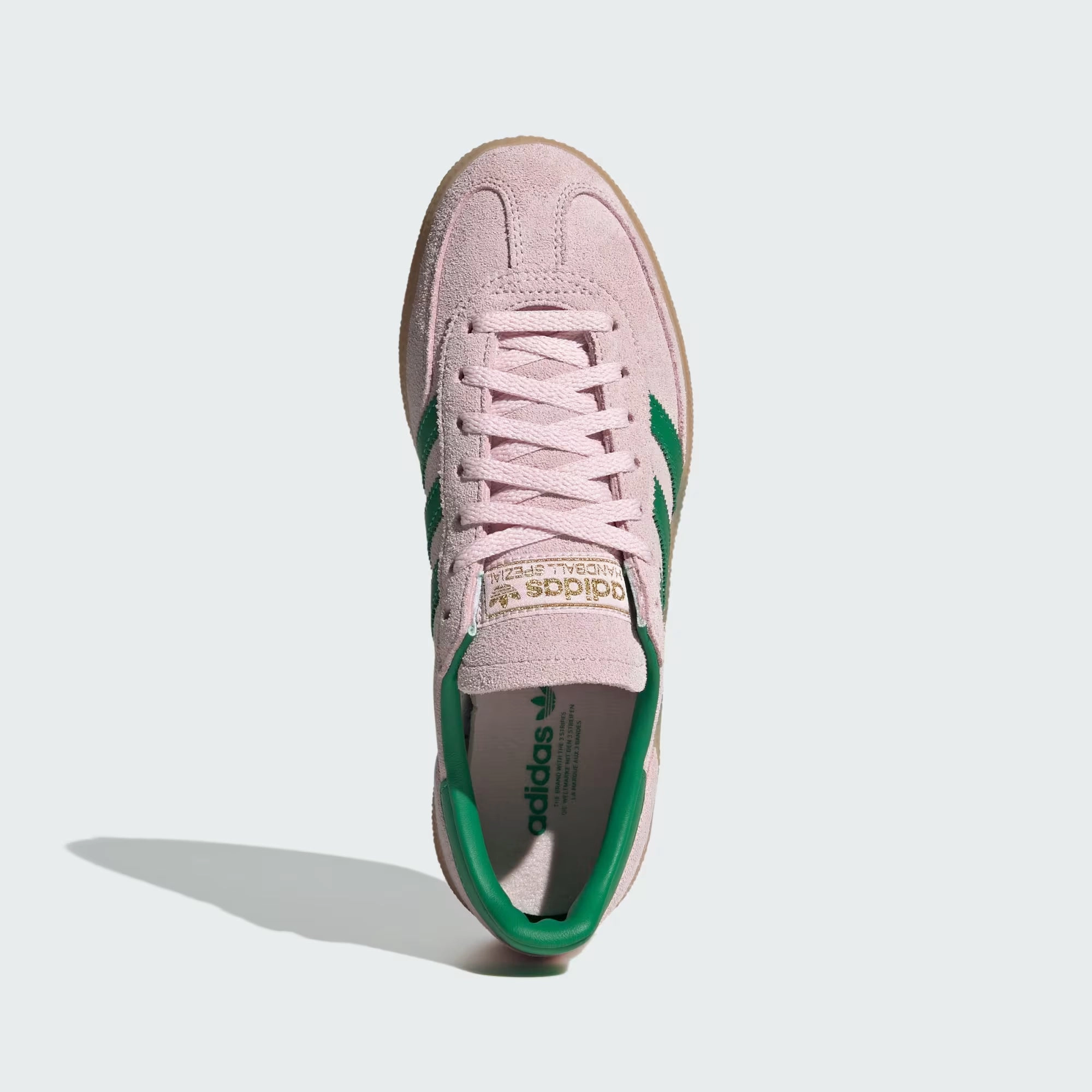 Elastic Gore Bold Look Handball Spezial Shoes (Clear Pink   Green   Gold Metallic)