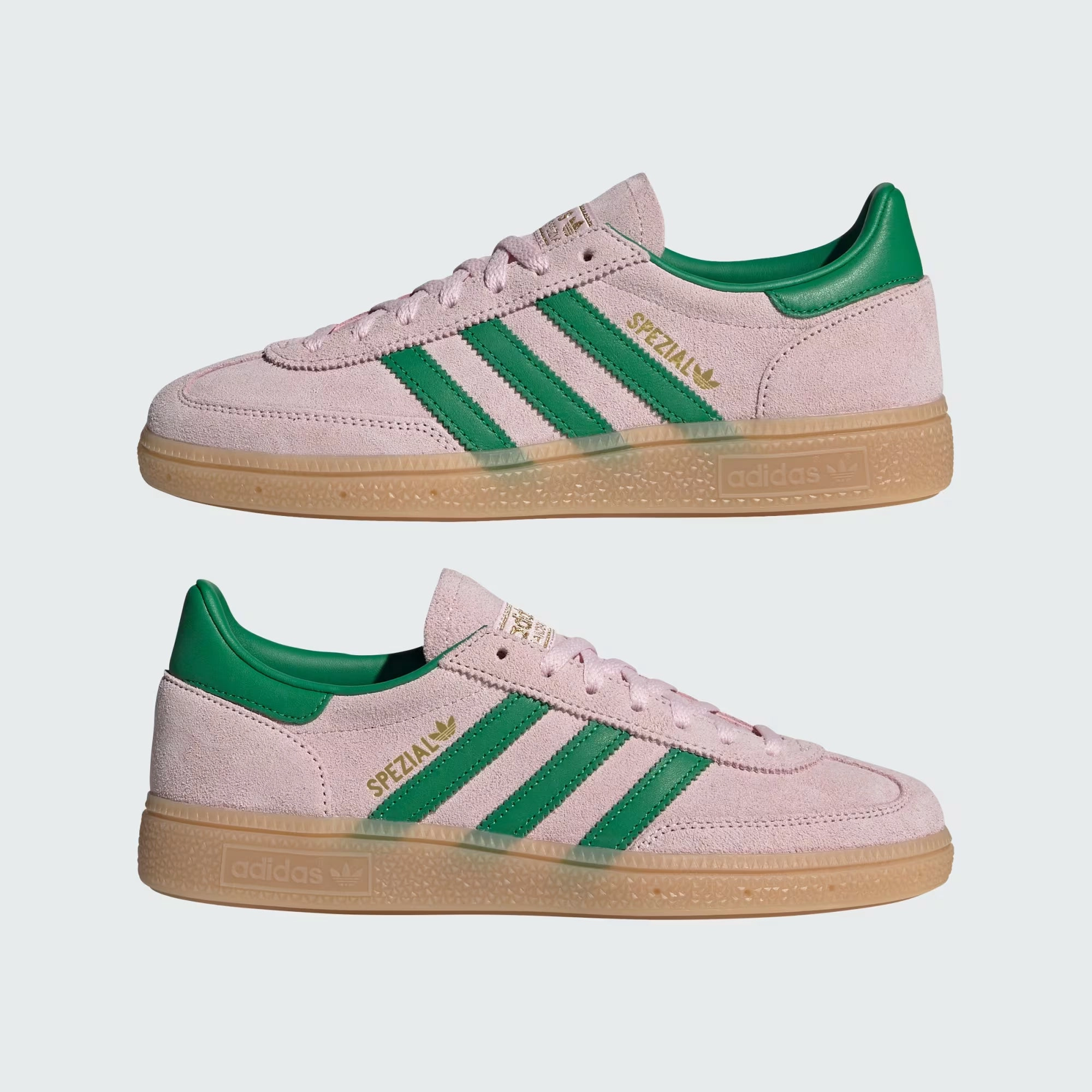 Handball Spezial Shoes (Clear Pink   Green   Gold Metallic) Slip-resistant support