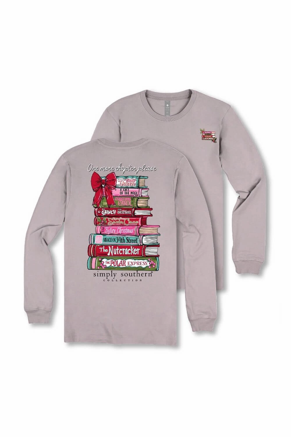 Simply Southern One More Chapter Long Sleeve T-Shirt for Women in Driftwood | LS-BOOKS-DRFTWD Durable Knitwear