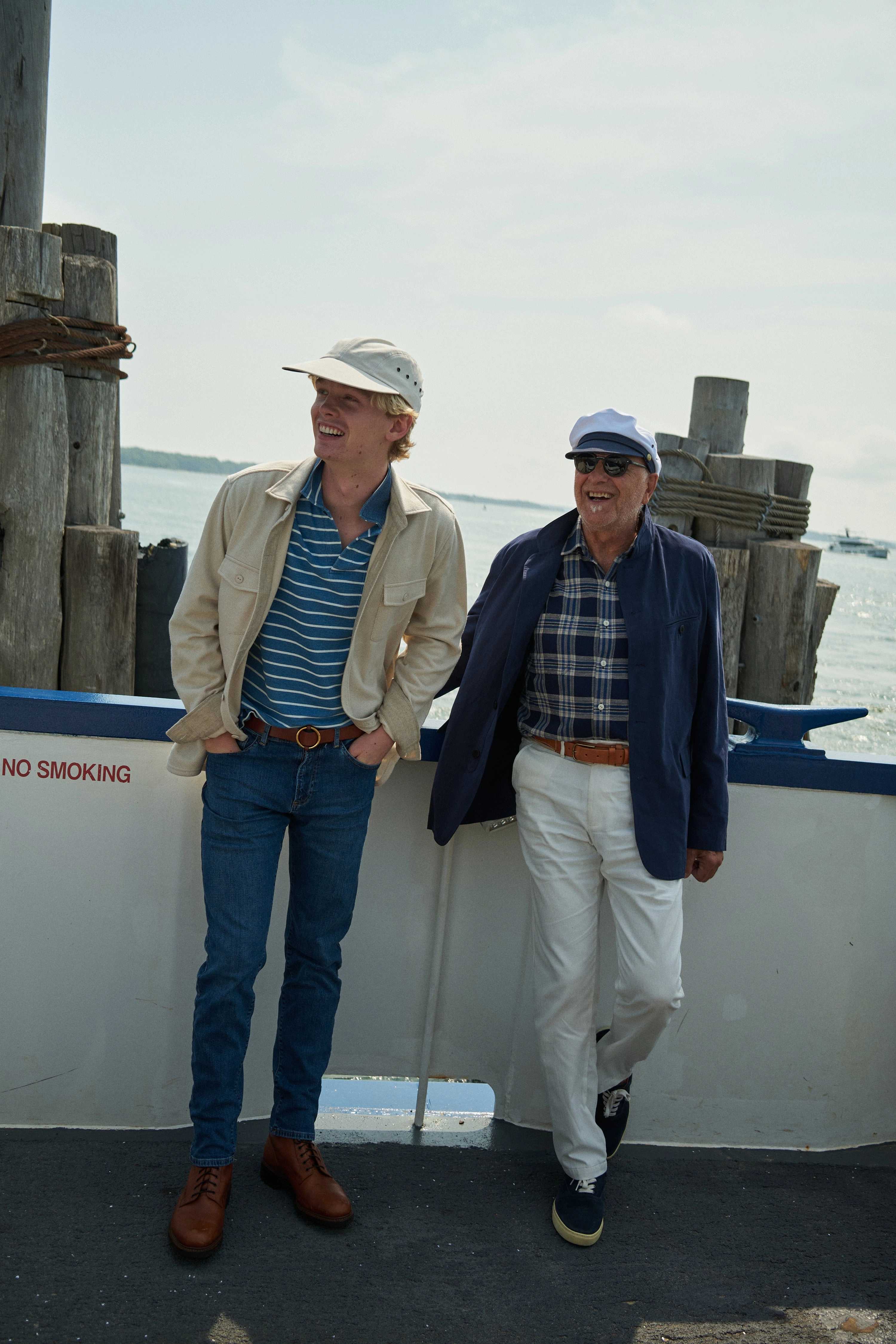 Heavyweight Long Sleeve Indigo Polo in ??? Indigo/White Stripe AllPurpose Knitting Soft Collar Construction