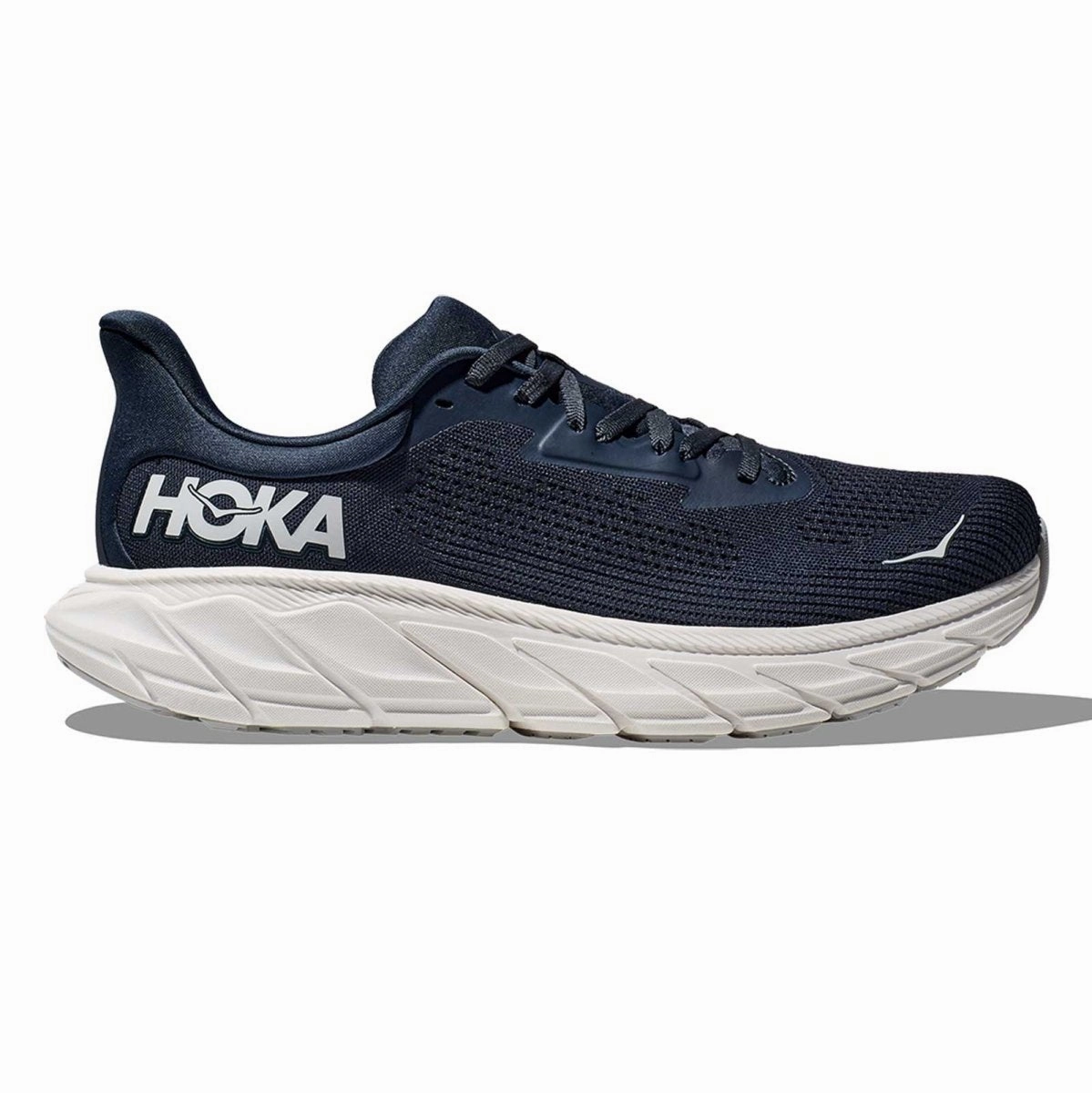 breathable panels Dynamic silhouette Hoka One One Men's Arahi 7 Outer Space/White