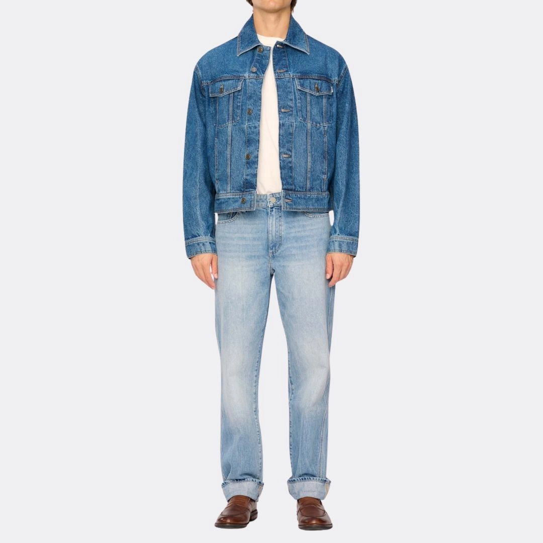 Microfiber Blend Breathable fabric Jacky Relaxed Trucker Jacket (North Beach)