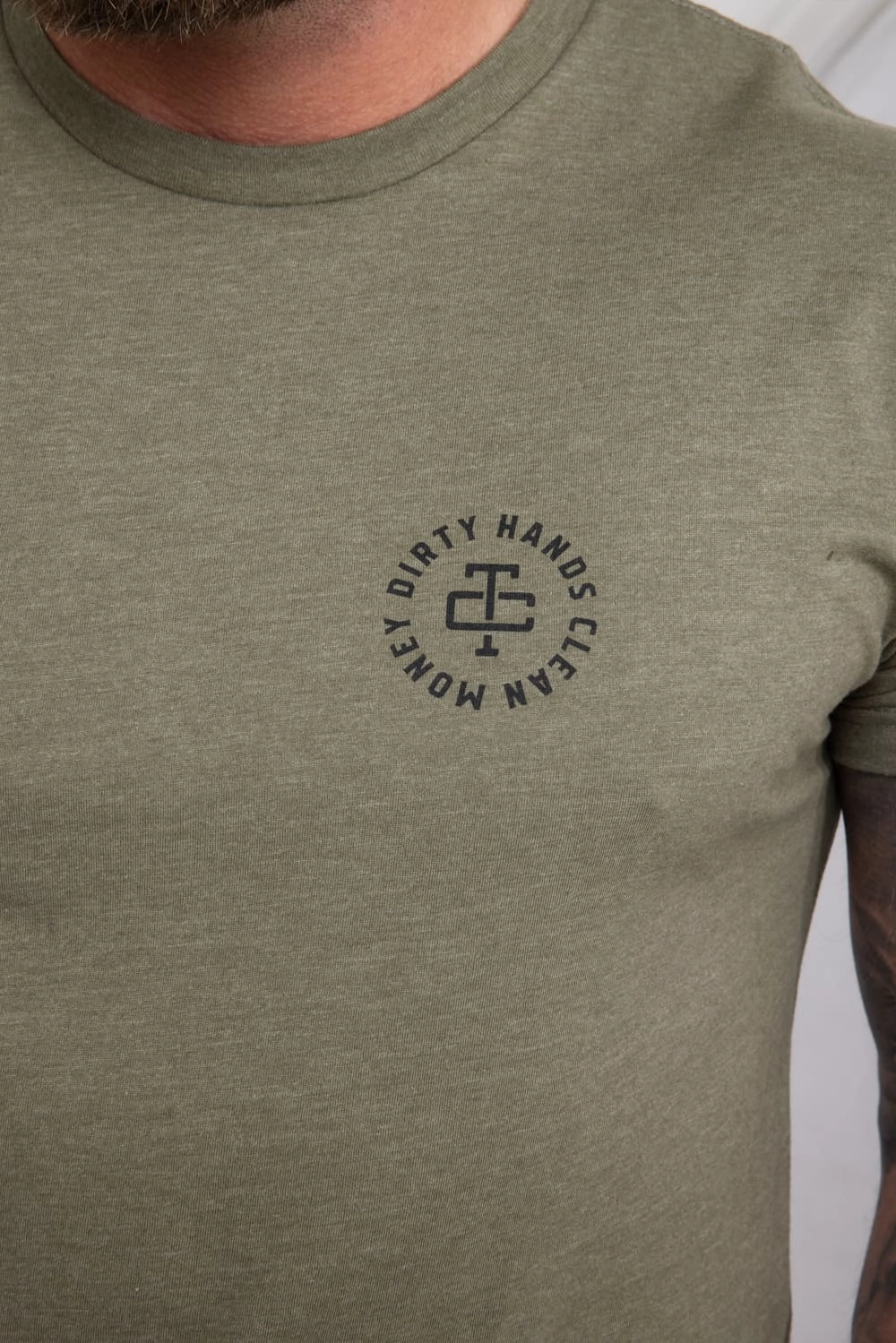 Troll Co Twisting Wrenches T-Shirt for Men in Green | TC1588-MILGRN Odor Resistant Treatment