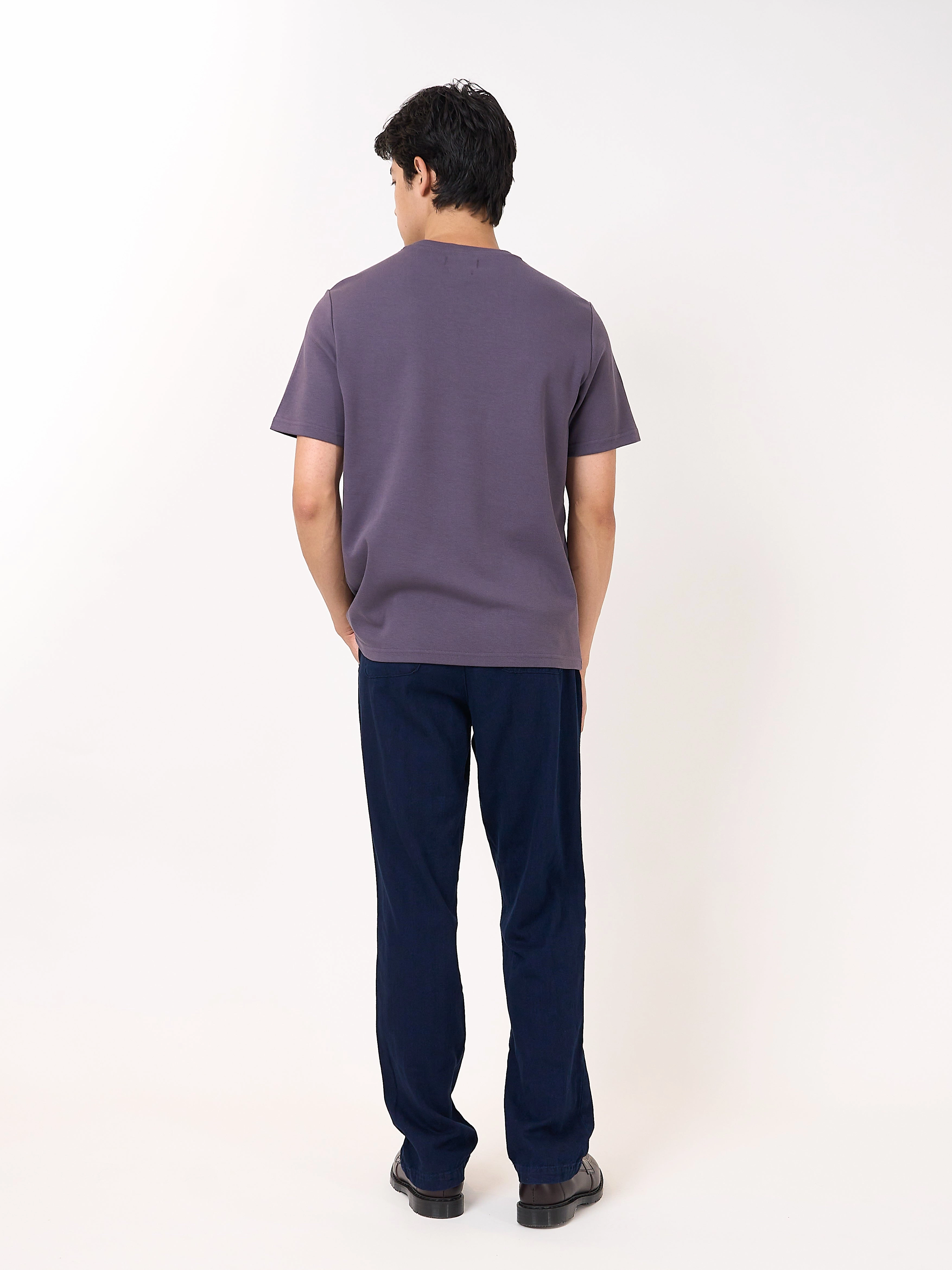 Stone Wash Process UV Protection Fabric Heavy T-Shirt Tavistock Aubergine