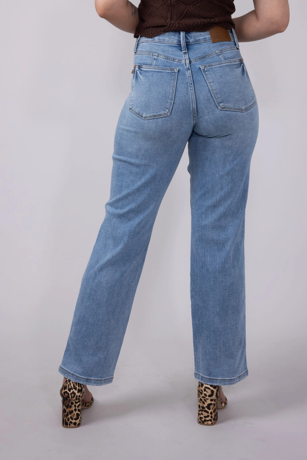 Judy Blue Mid Rise Straight Jeans for Women | 88943REG Comfort Fit Design