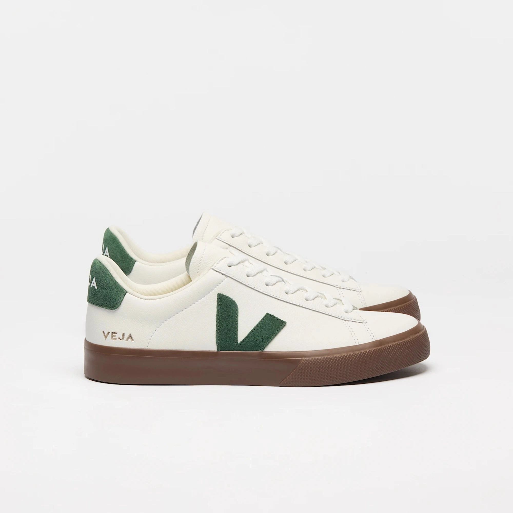 Fitness Lovers Campo Leather Sneaker (White   Cyprus   Bark)
