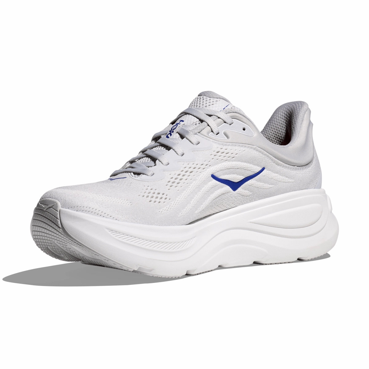 Hoka One One Men's Bondi 9 Cosmic Grey/Ultramarine Contrasting Colors Impact Diffusion Layer