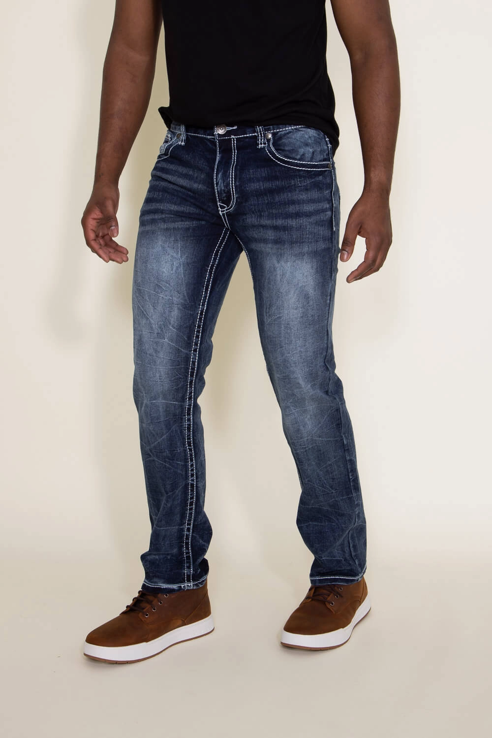 Cool Essential Contemporary Look True Luck Hancock Bootcut Jeans for Men | TL16350009