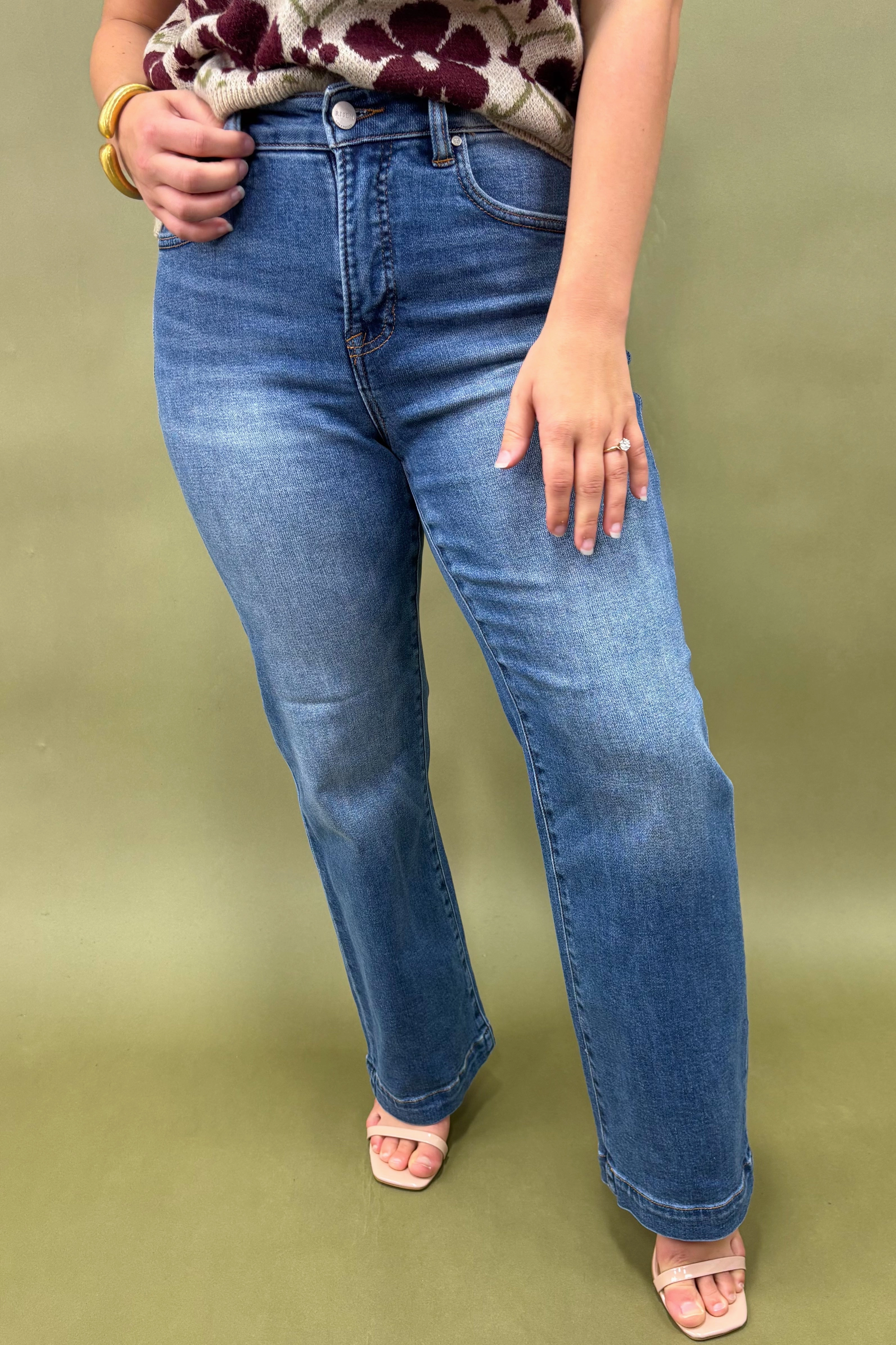 The Vicky Crop Straight Jeans Flattering Comfort Wear