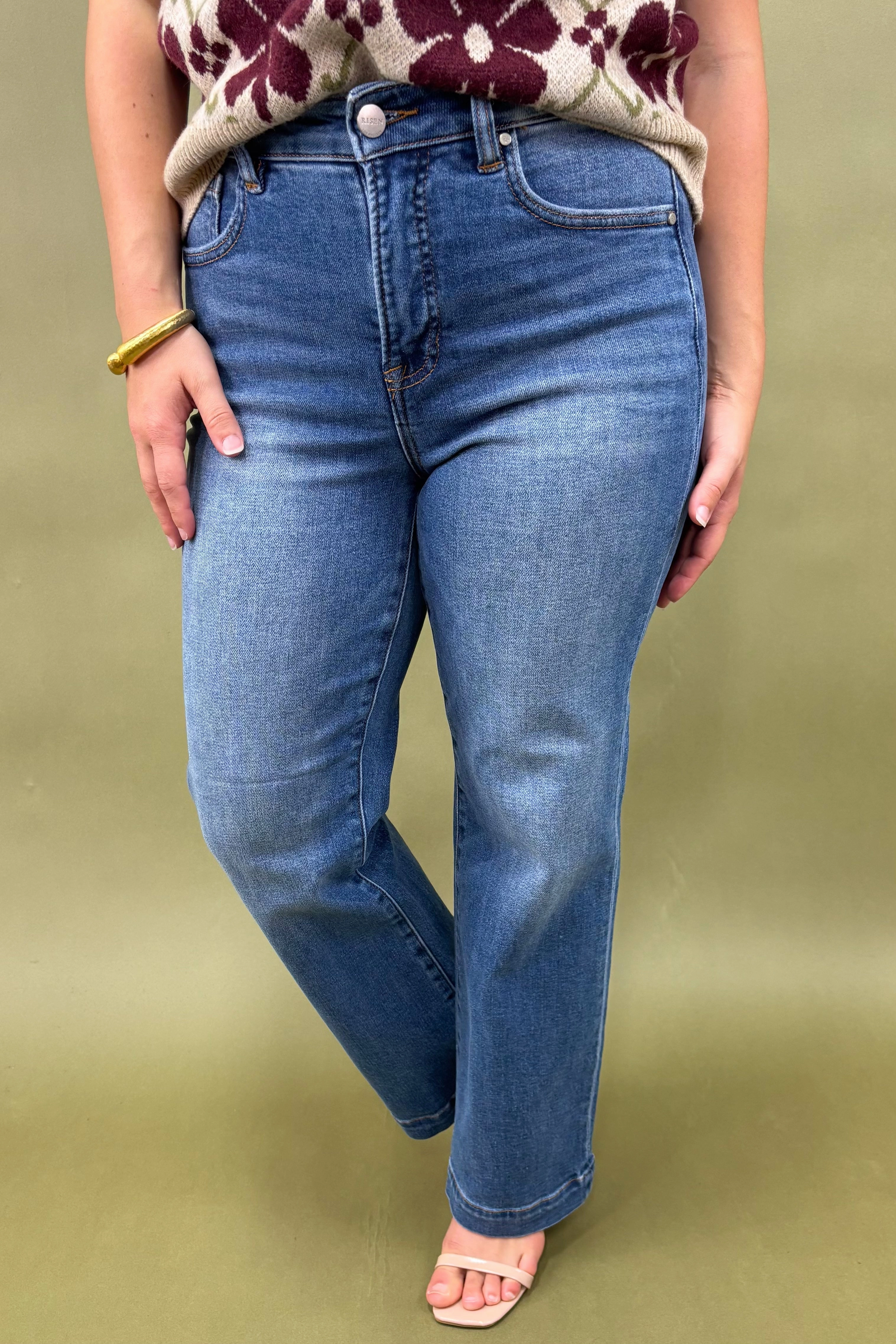 The Vicky Crop Straight Jeans Modern Waist Odor Resistant