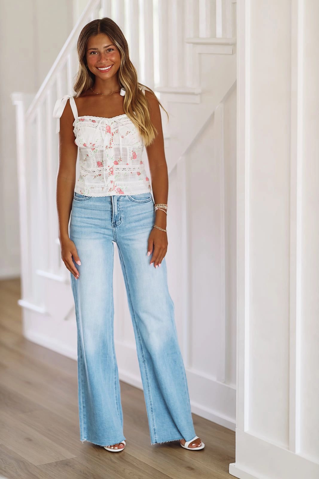 Wind Resistant Fabric Athletic Wear TTYL Top - Pink and White