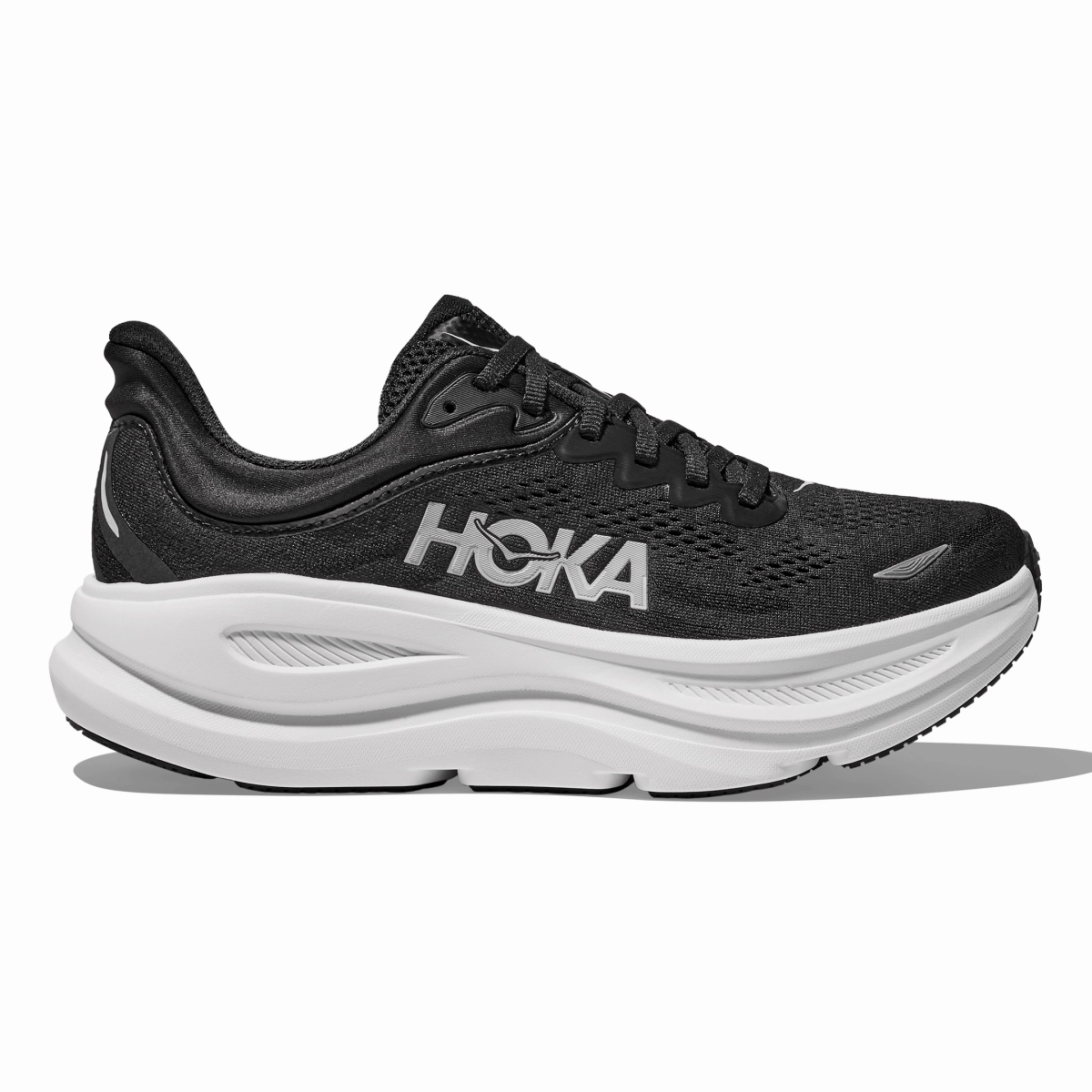 Hoka One One Men's Bondi 9 Black/White Anti fungal Comfortable toe box