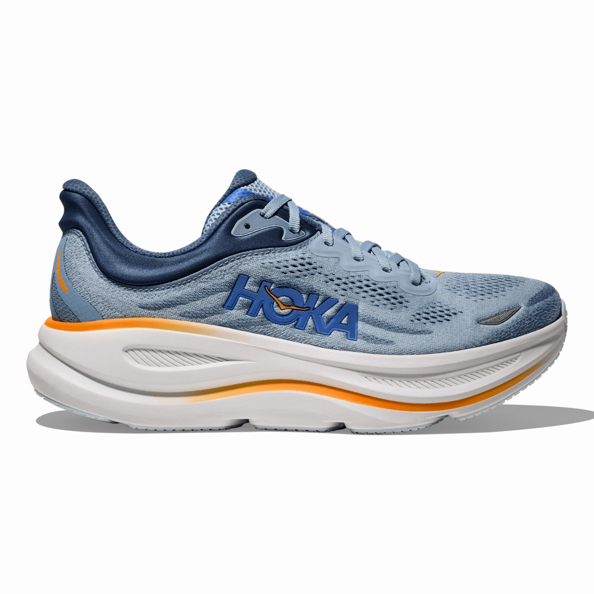 Hoka One One Men's Bondi 9 Drizzle/Downpour Flexible Traction