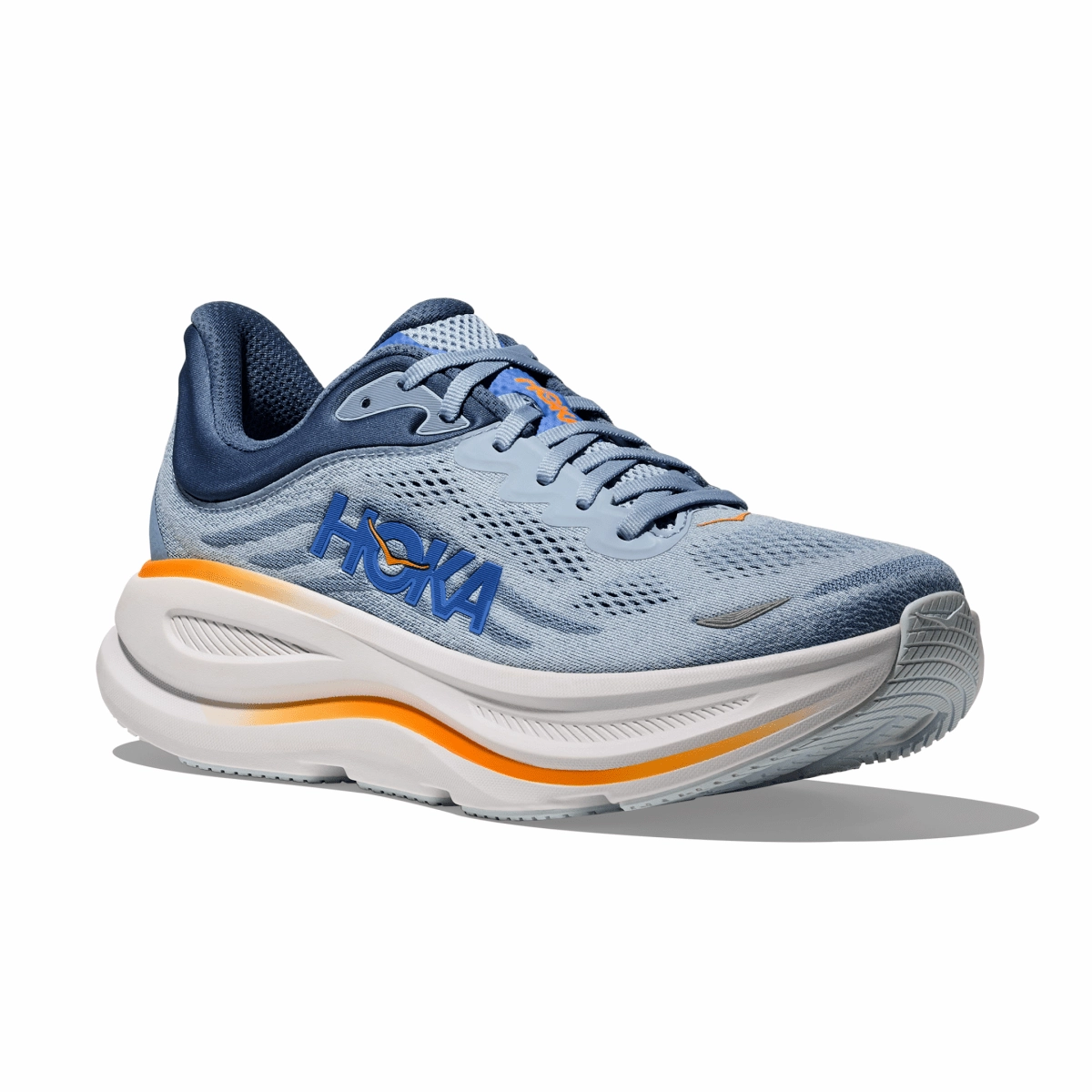 Hoka One One Men's Bondi 9 Drizzle/Downpour Comfort Reinforcement Compact Form