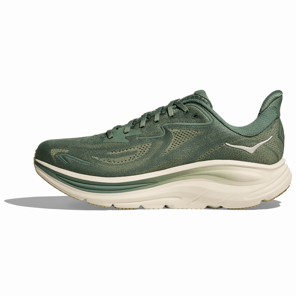 Airflow Optimized Structure Mid Top Hoka One One Men's Clifton 10 Fern/Truffle Salt